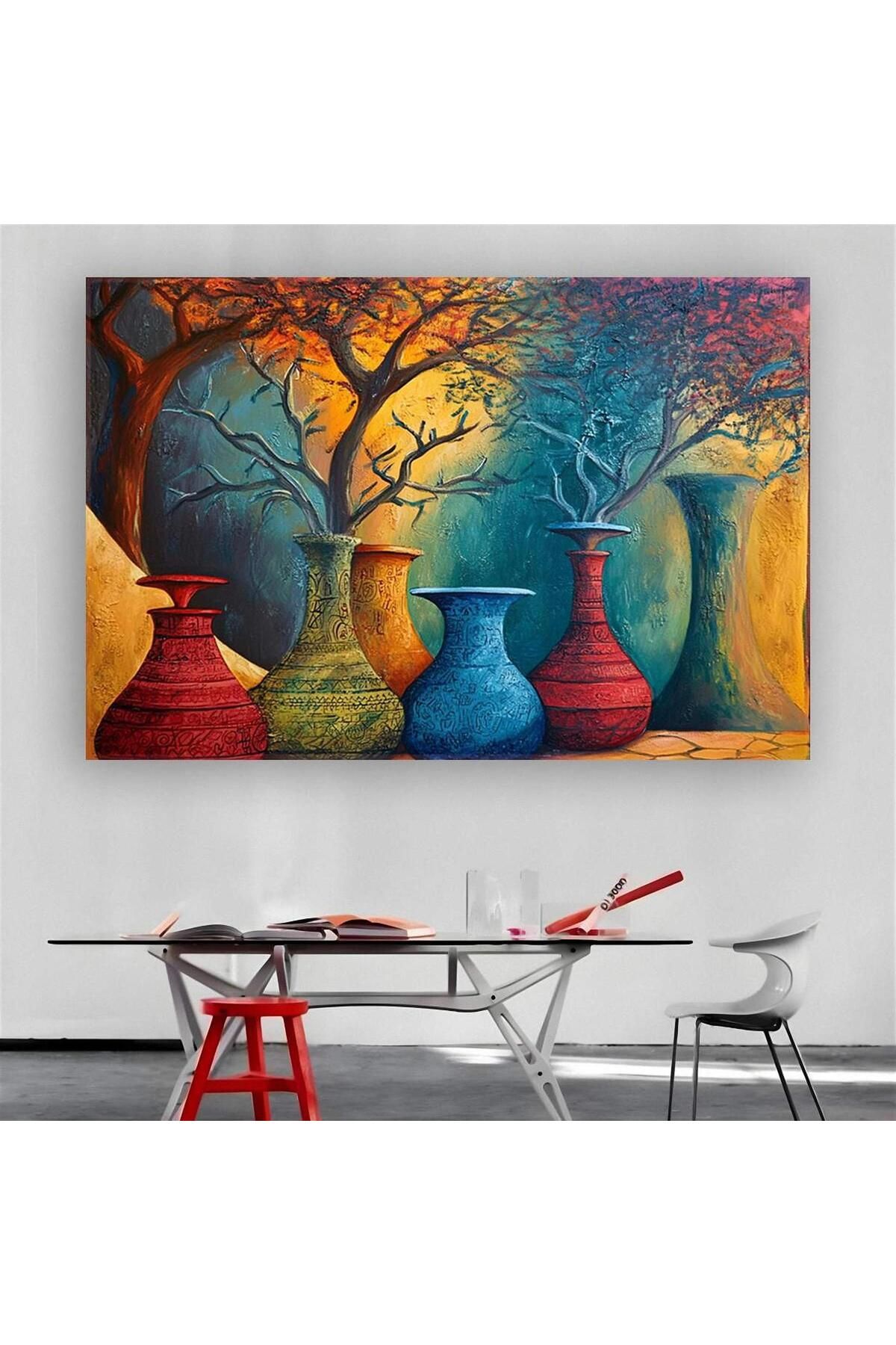 Ritmo Canvas Renkli Vazolar Kanvas Tablo