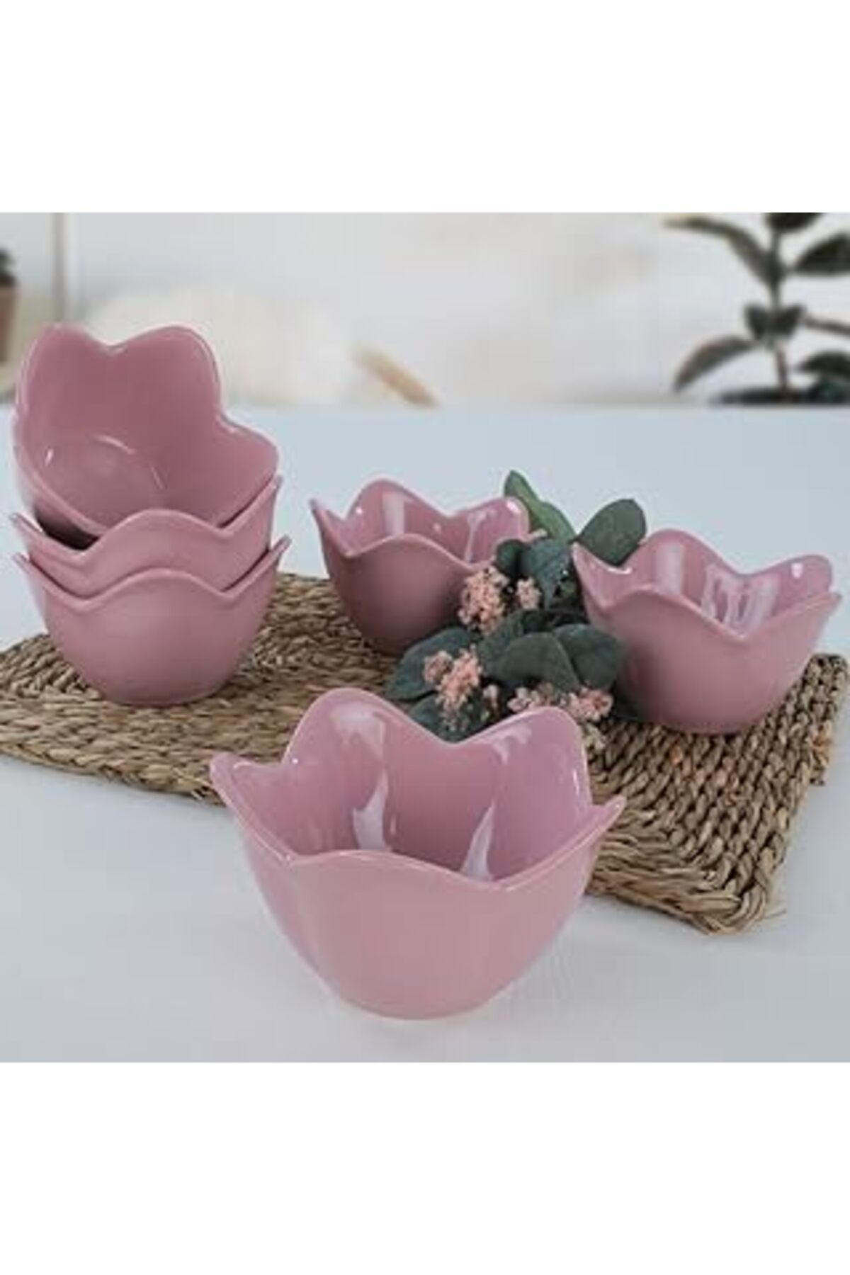 ASİTAN Keramika Violet Zambak Çerezlik 12 Cm 6 Adet