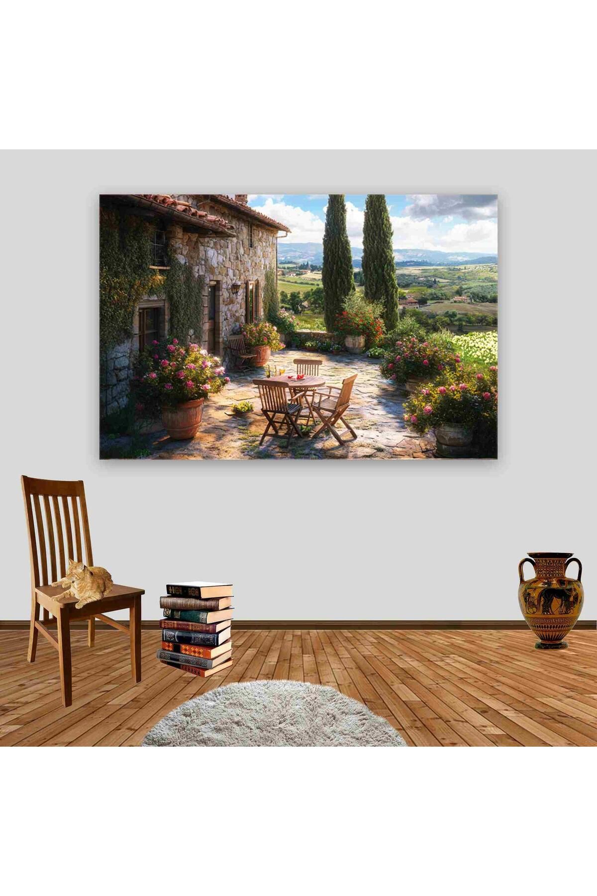 Ritmo Canvas Kırdaki Ev Kanvas Tablo
