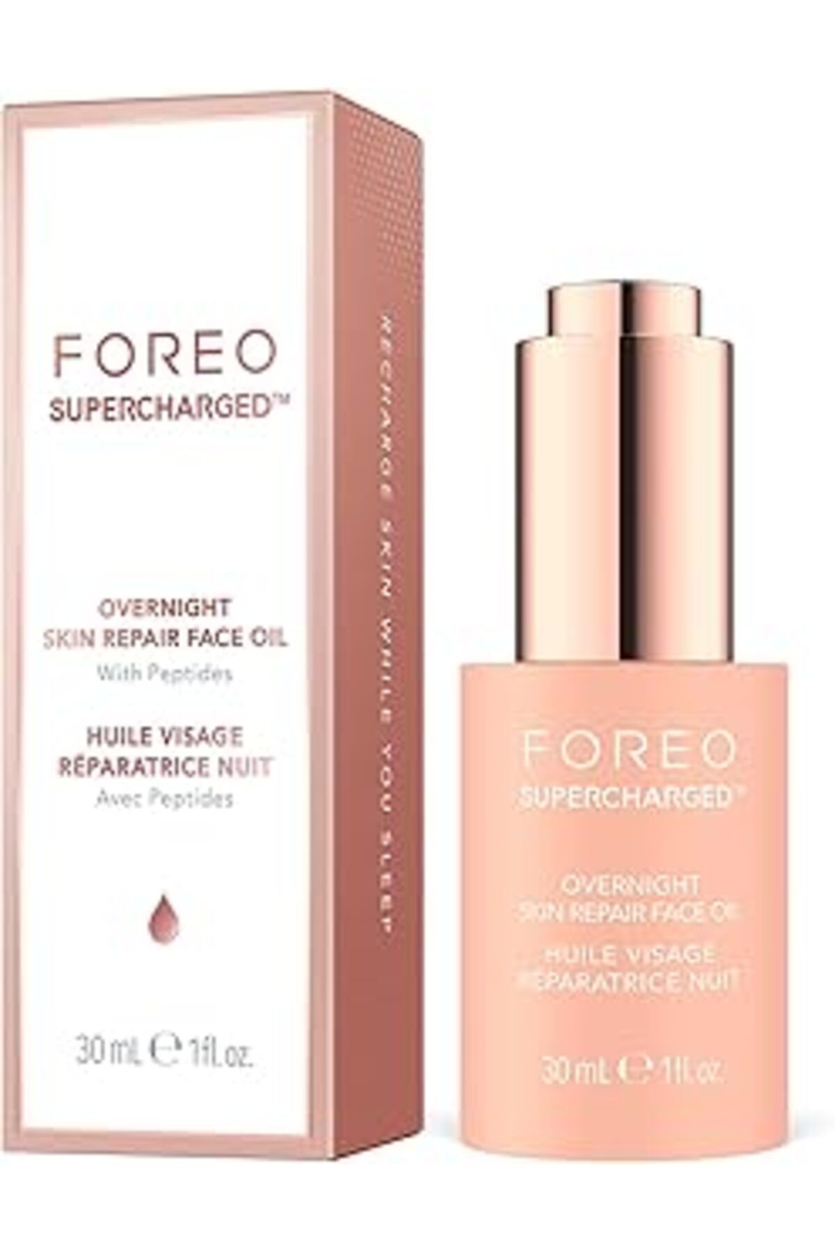 ASİTAN Foreo Supercharged Overnight Skin Repair Yüz Yağı, Yaşlanma Karşıtı E Vitamini Serumu, Japon Kamely