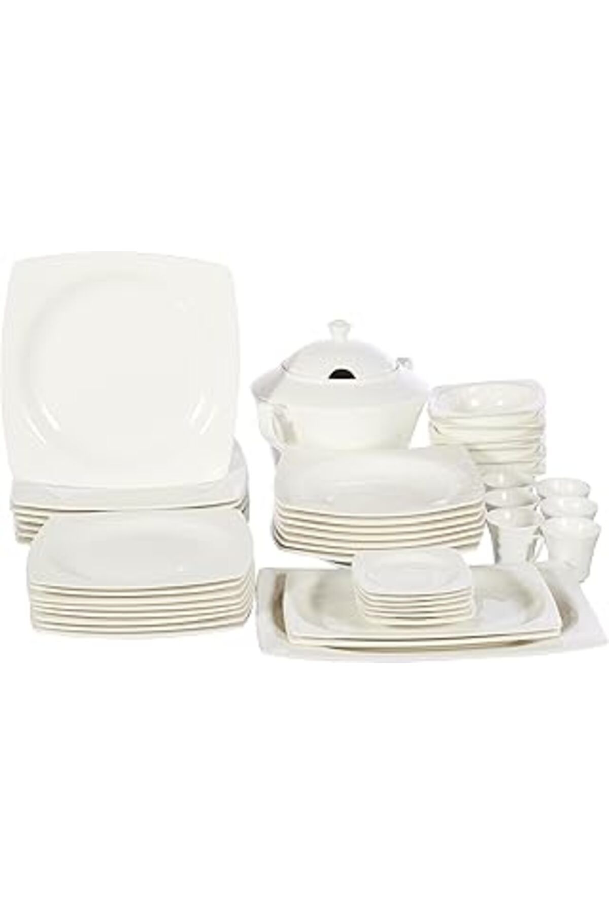 ASİTAN Porselen 9849 Bone Mare 68 Parça 12 Kişilik Yemek Takımı