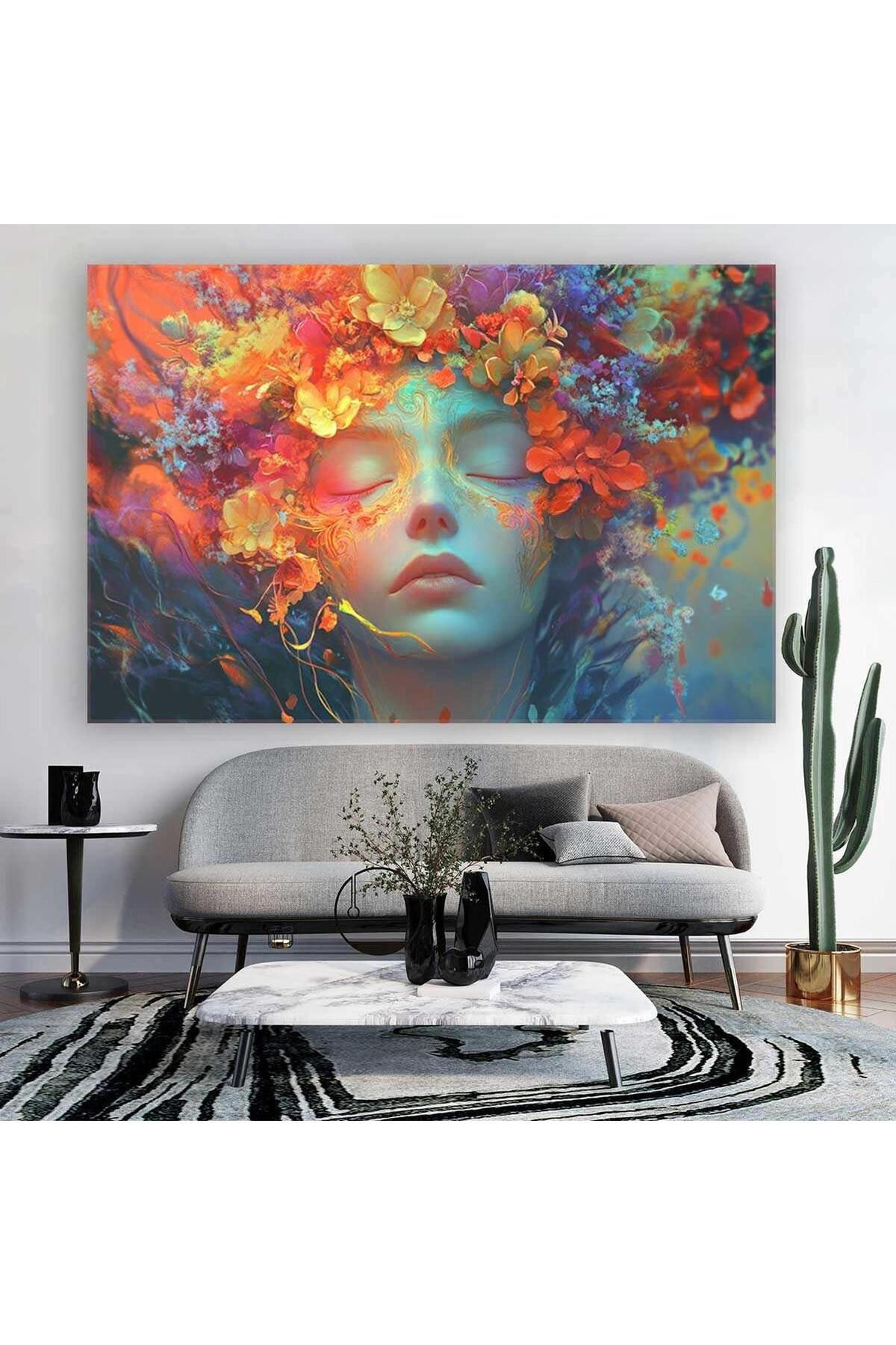 Ritmo Canvas Kadın ve Bahar Kanvas Tablo