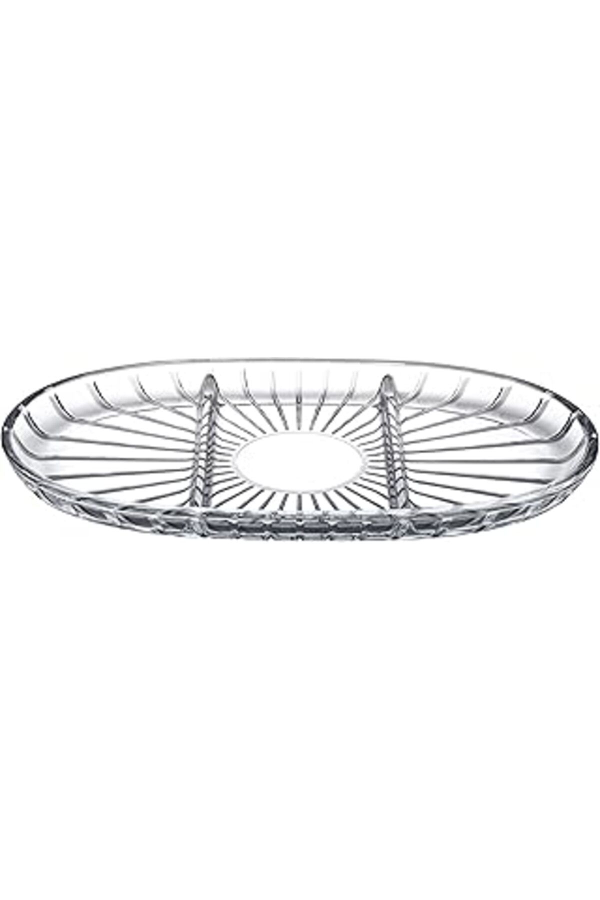 ASİTAN Paşabahçe Tekli Elegant Bölmeli Oval Tabak 163X278 Mm