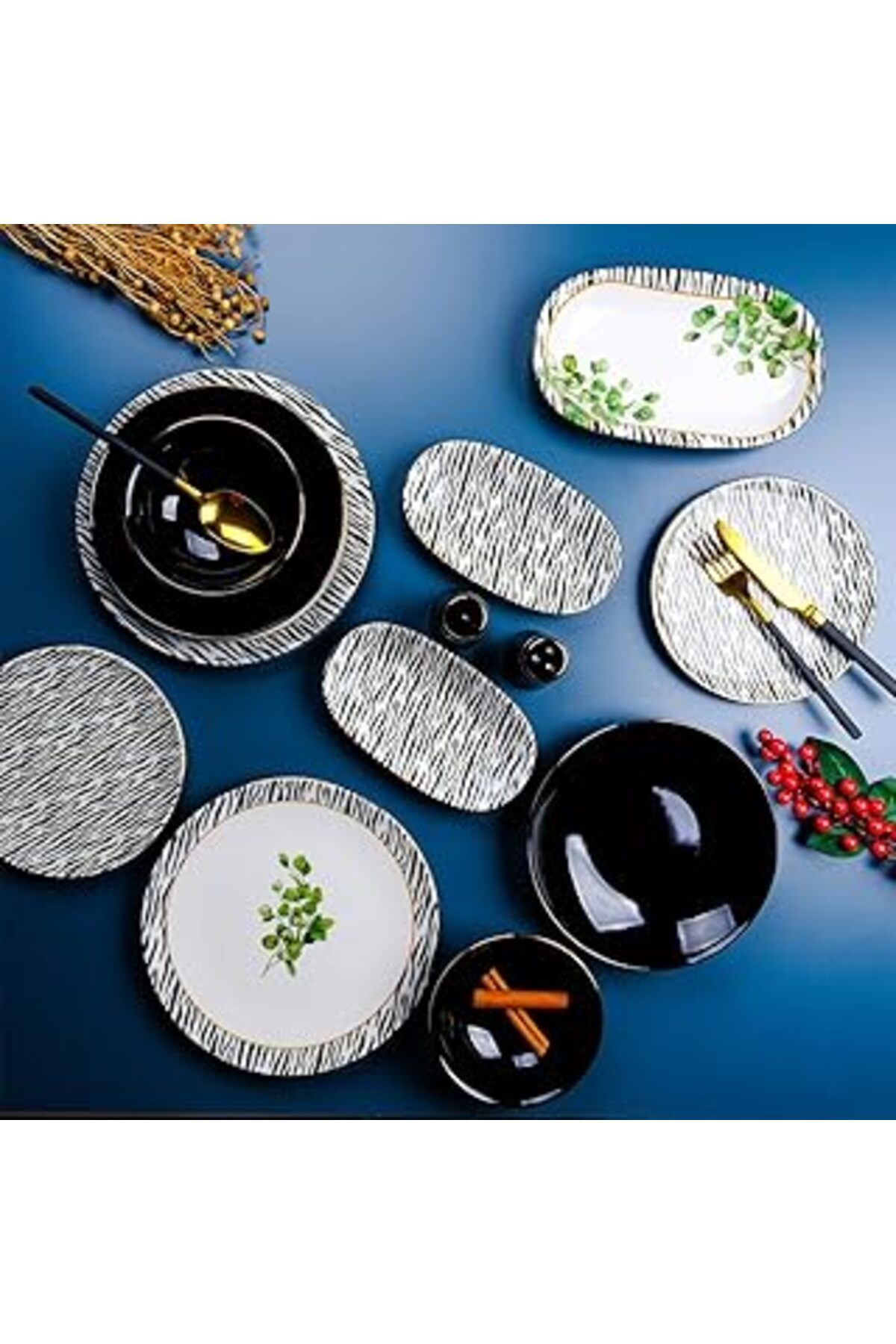 Mu Art Ahşap Clareta 6 Kişilik 29 Parça Yemek Takımı
