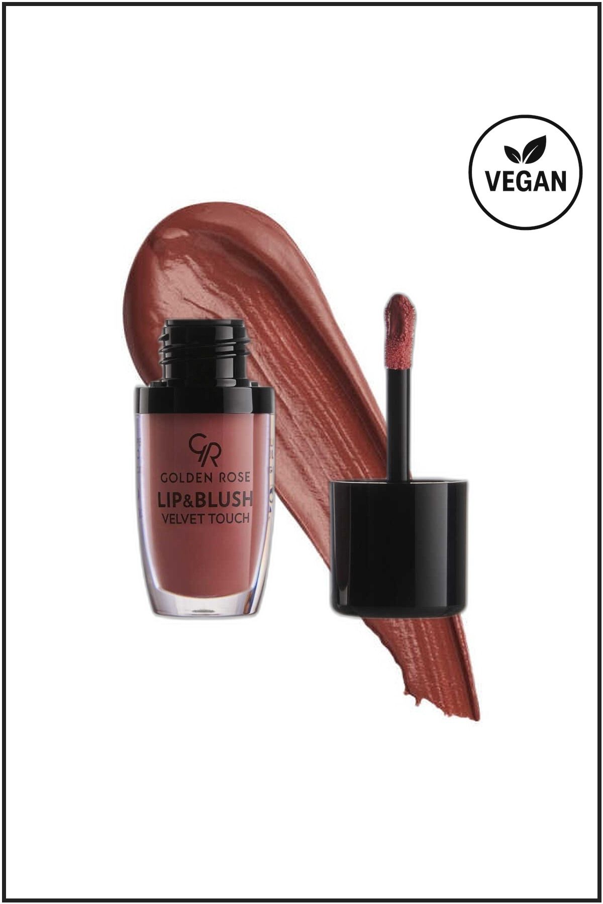رژ لب و رژ گونه مایع مدل Velvet رنگ نارنجی شماره 02 گلدن رز Golden Rose