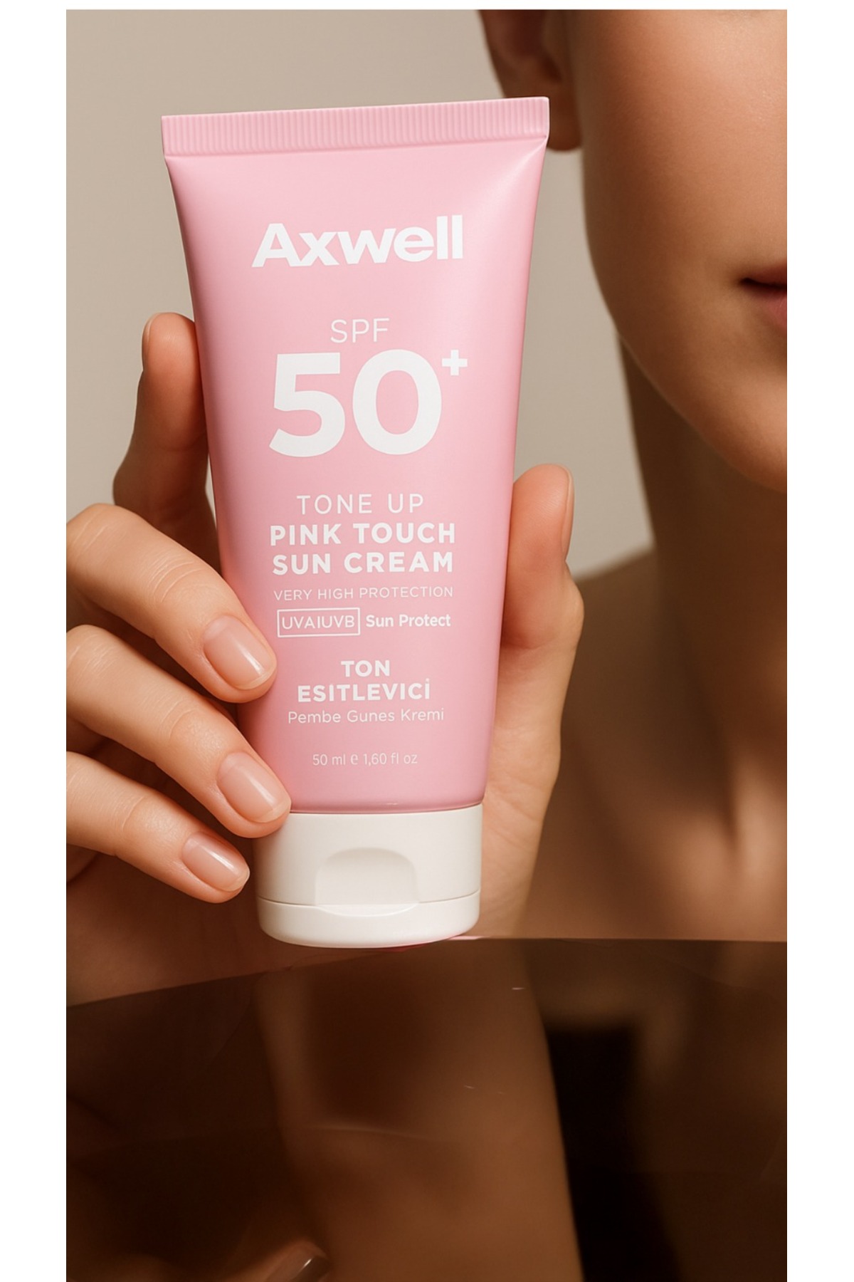 Pink Touch Anında Ton Eşitleyici Onarıcı Nemlendirici Pembe Yüz Güneş Kremi Spf50 50 Ml — PGK22 — تصویر 5 از 10