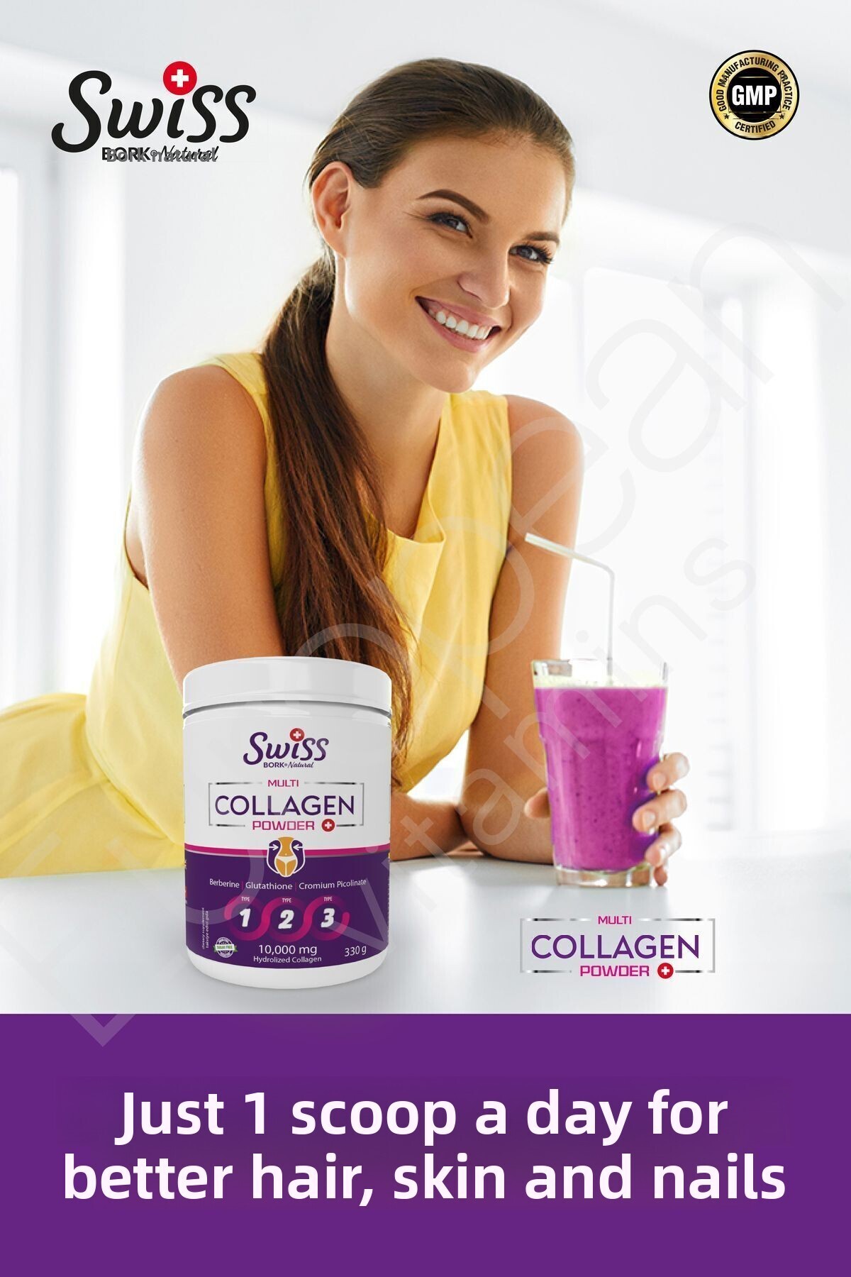 SWISS Bork Multi Collagen Powder 330gr - Rich Food Supplement Type 1-2-3 Multivitamin- Trendyol SWISS Bork Multi Collagen Powder 330gr - Rich Food Supplement Type 1-2-3 Multivitamin- Trendyol