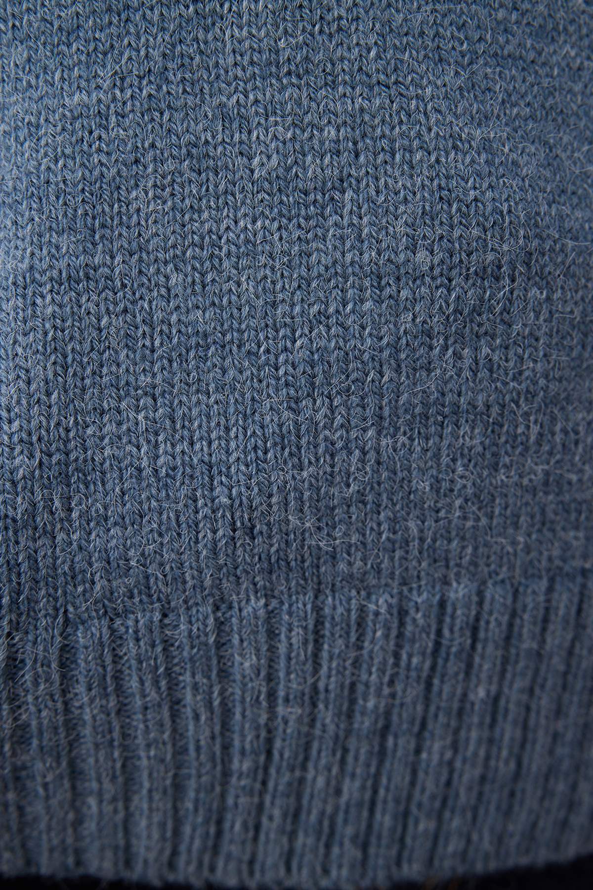 Trendyolmilla  Indigo Geniş Kalıp Yumuşak Dokulu Triko Kazak TWOAW25KZ00168 - Görsel 3