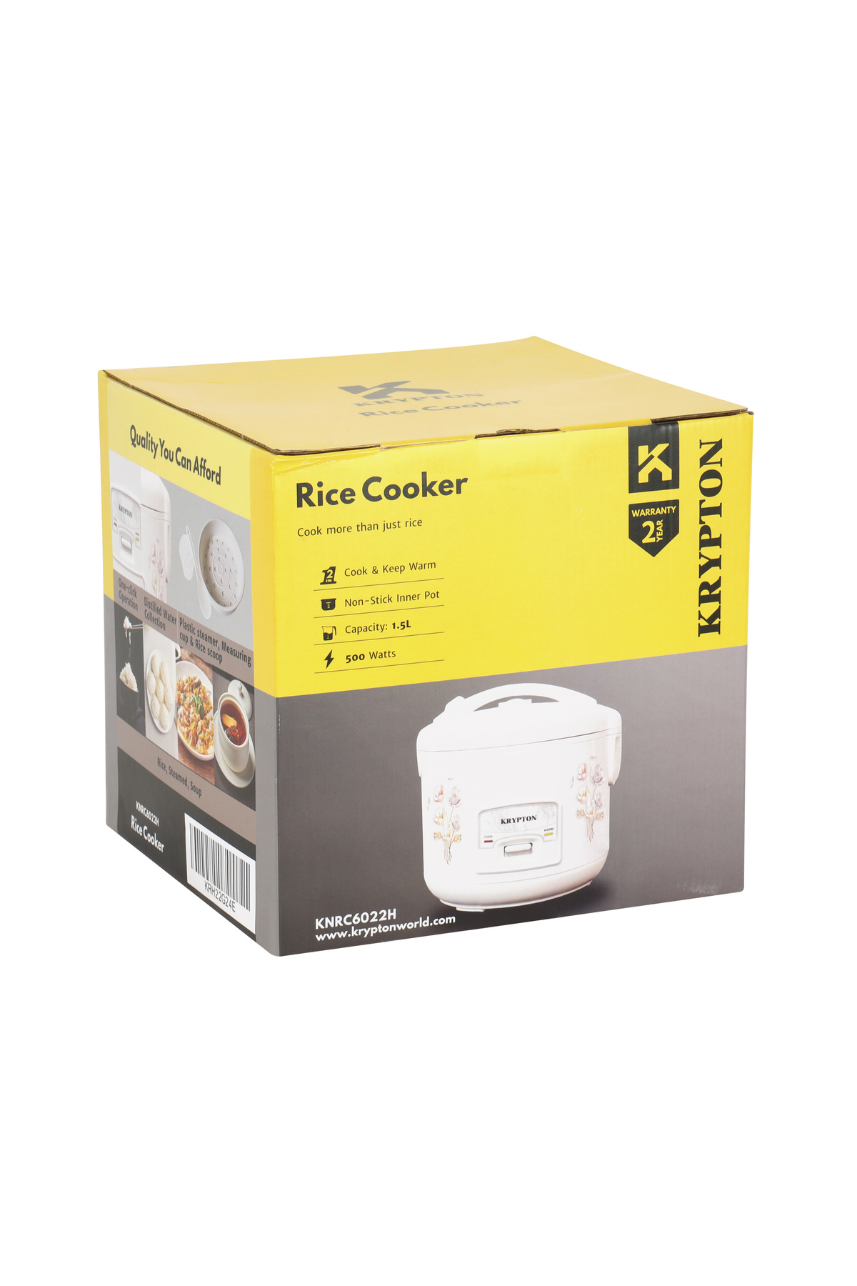 KRYPTON-1.5 L Rice Cooker With Steamer | Non-stick Pot | Auto Cook, Easy Clean, Safe Heat 7
