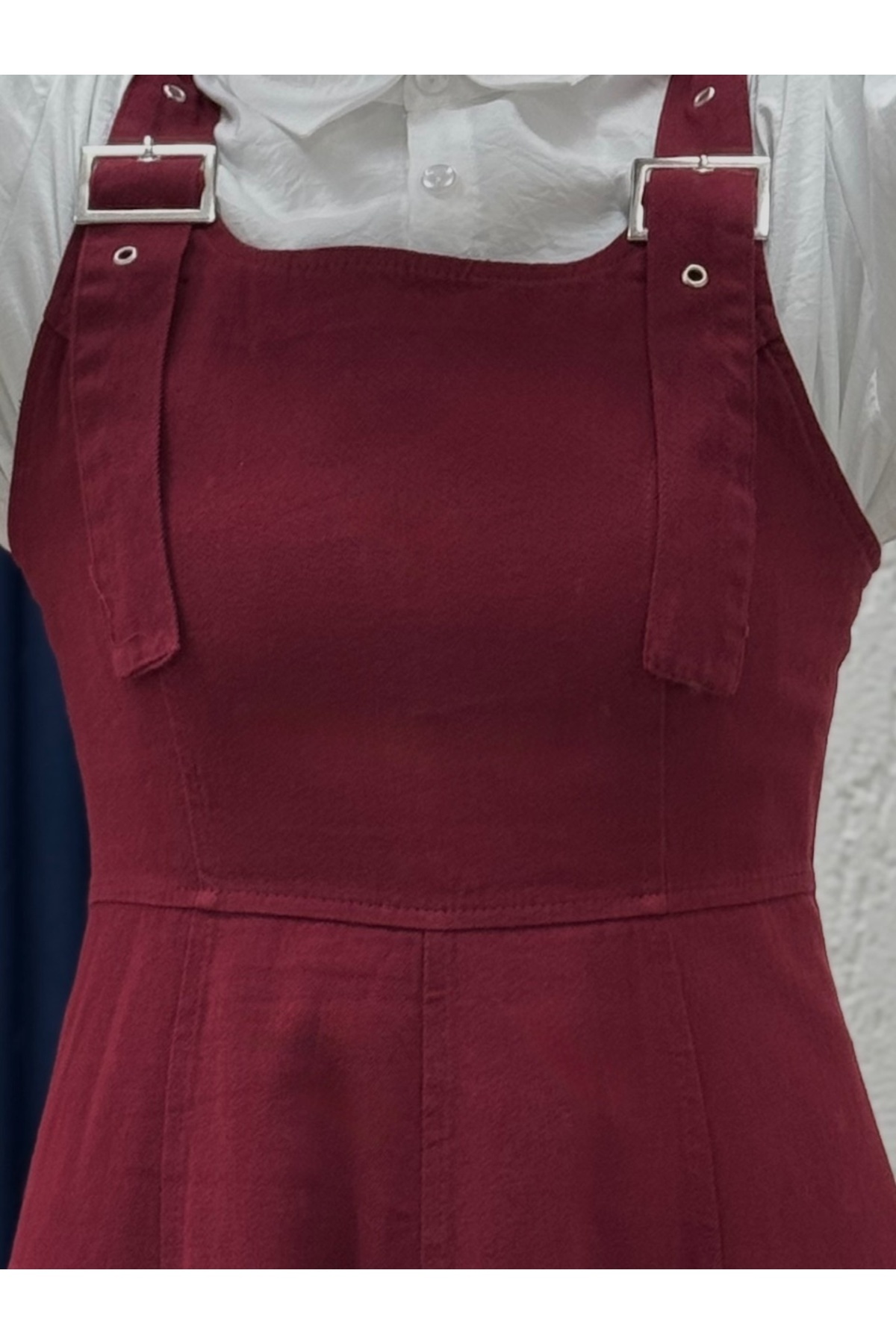 MİHRA STORE  Celia Sülfür Gabardin Jile-BN4289 Bordo - Görsel 3