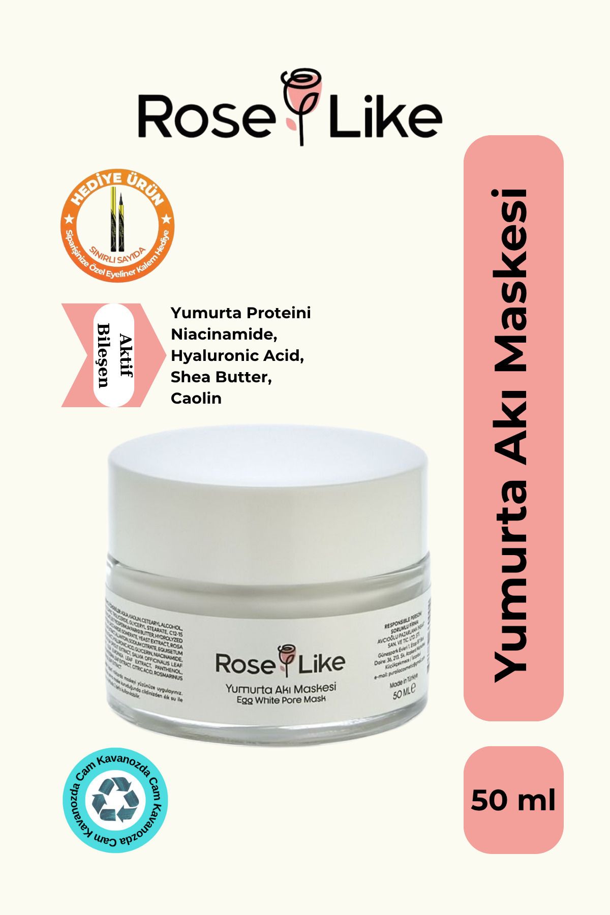 RoseLike Yumurta Akı Maskesi