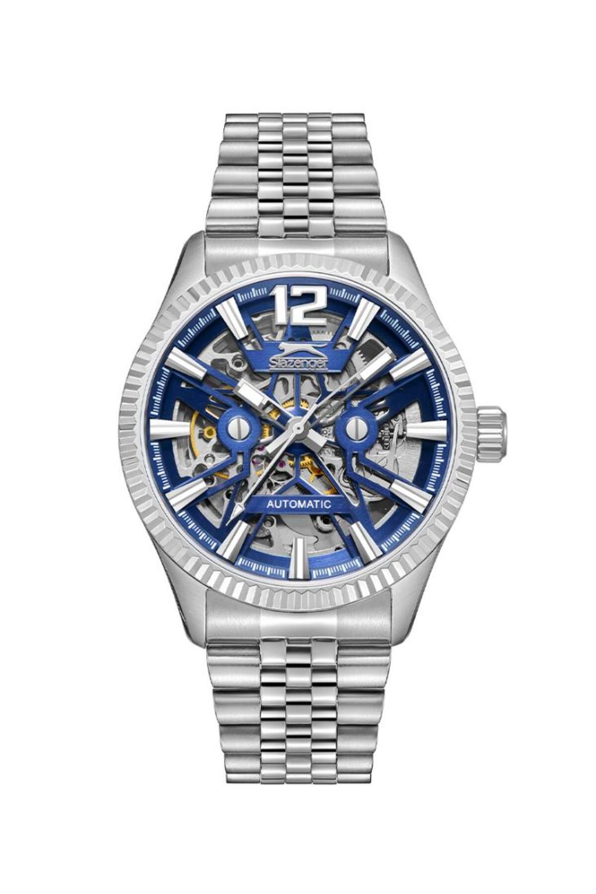 اسلازنگر بند فلزی اتوماتیک Sl.09.2369.1.02 مقاوم در برابر آب تا فشار 5 اتمسفر، رنگ متالیک مردانه