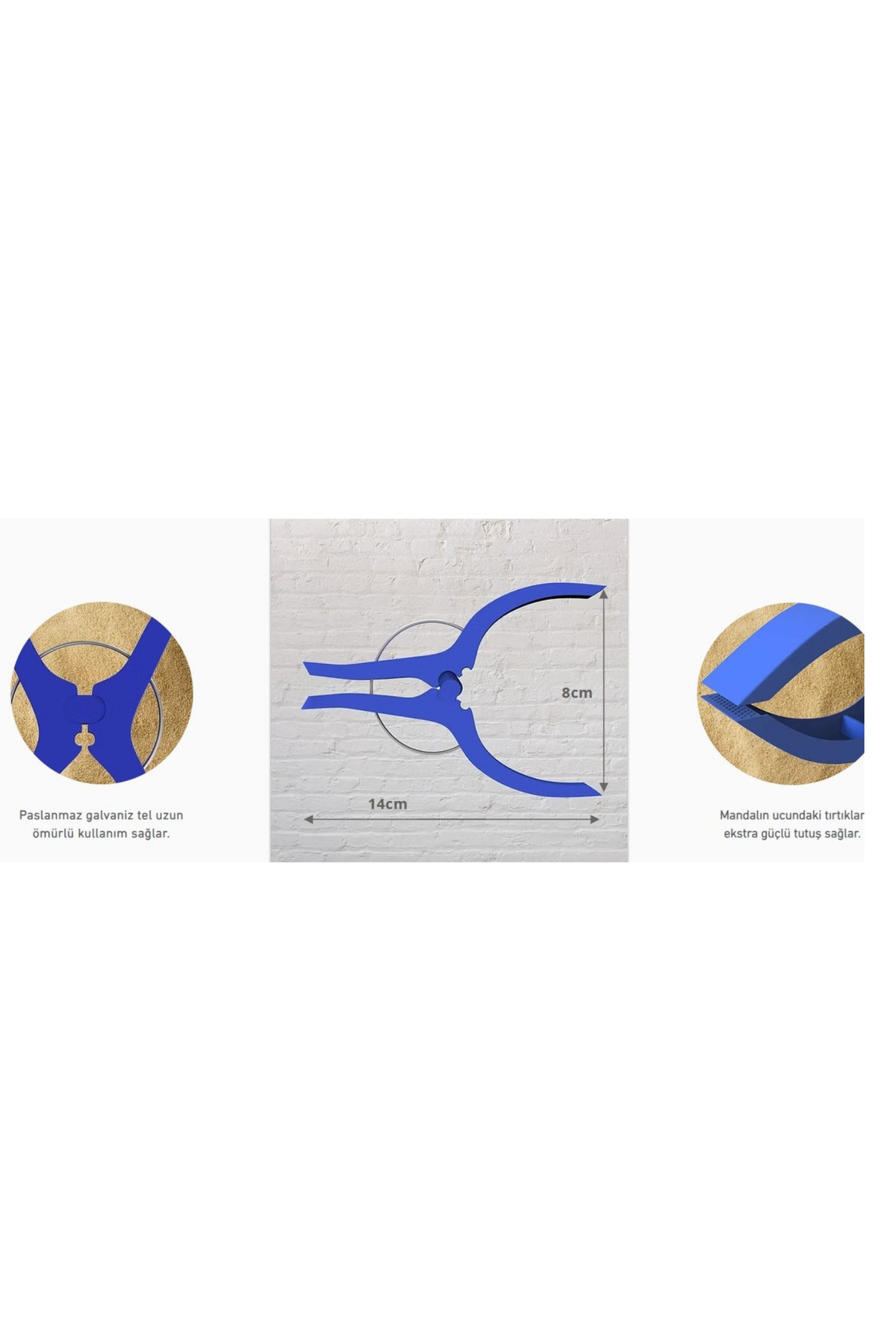 Genel Markalar Beyaz 4'lü Plaj Havlusu Şezlong Sabitleyici Halı Asma Mandalı Havlu Tutucu Plaj Mandalı fotoğrafı 5 (önizleme)