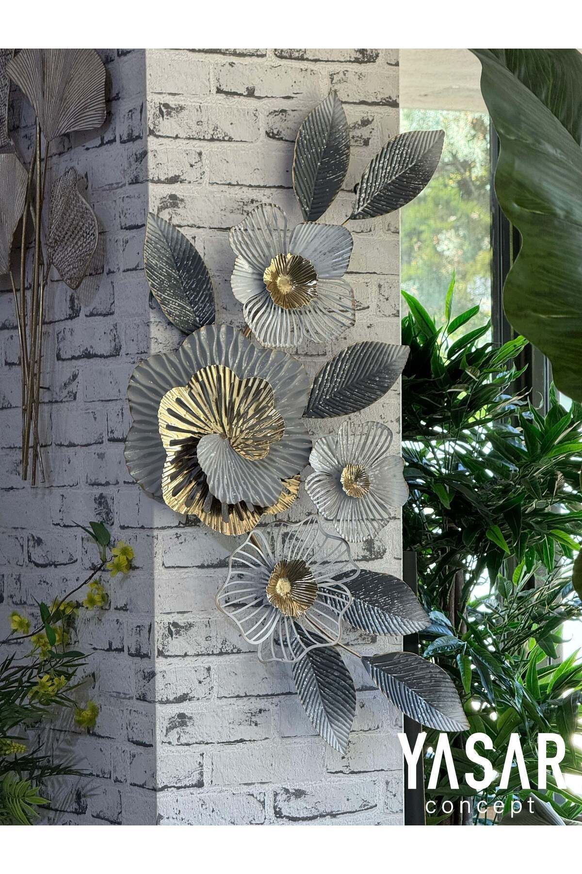 YASAR CONCEPT Floressia Metal Duvar Panosu 55x85 Cm