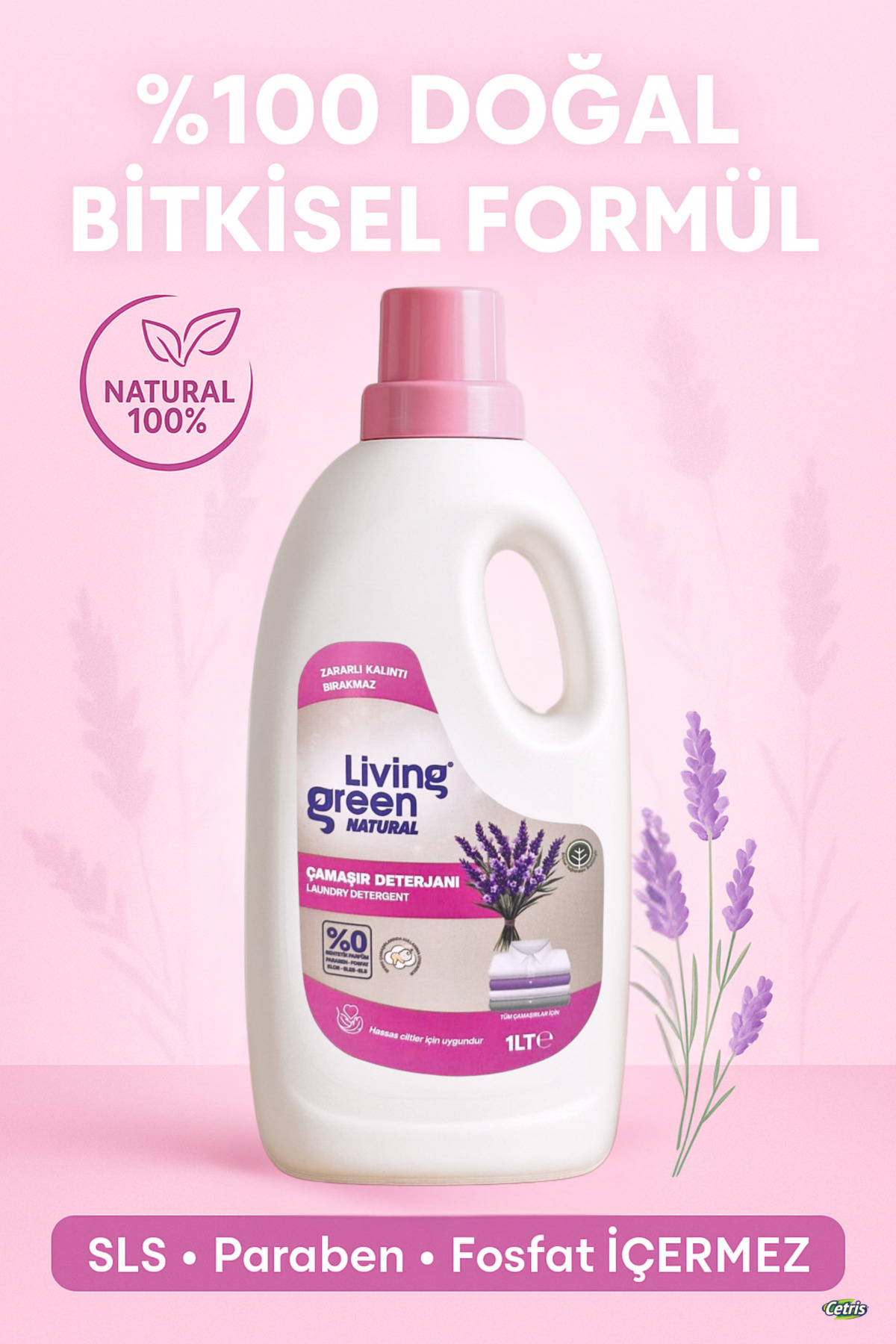 Living Green Natural Bebek Dostu Çamaşır Deterjanı – %100 Doğal, Hassas Ciltler Için, Cetrıs'den fotoğrafı 4 (önizleme)