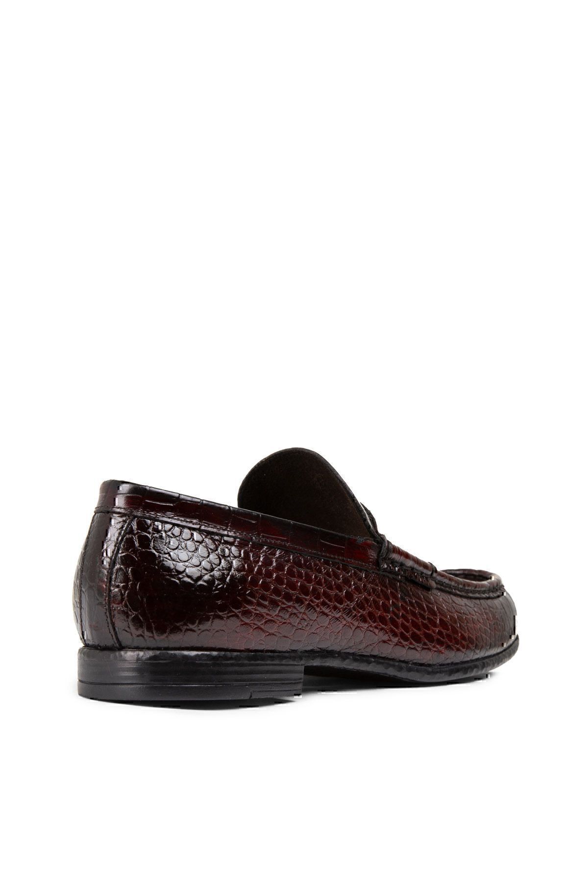 Deery-Ανδρικά Loafers Claret Red από γνήσιο δέρμα 2