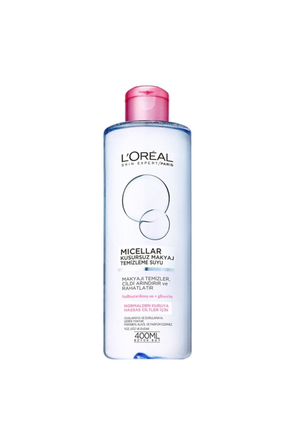 L'Oreal Paris Dermo Expertise Hassas Ciltler Için Kusursuz Makyaj Temizleme Suyu 400 ml