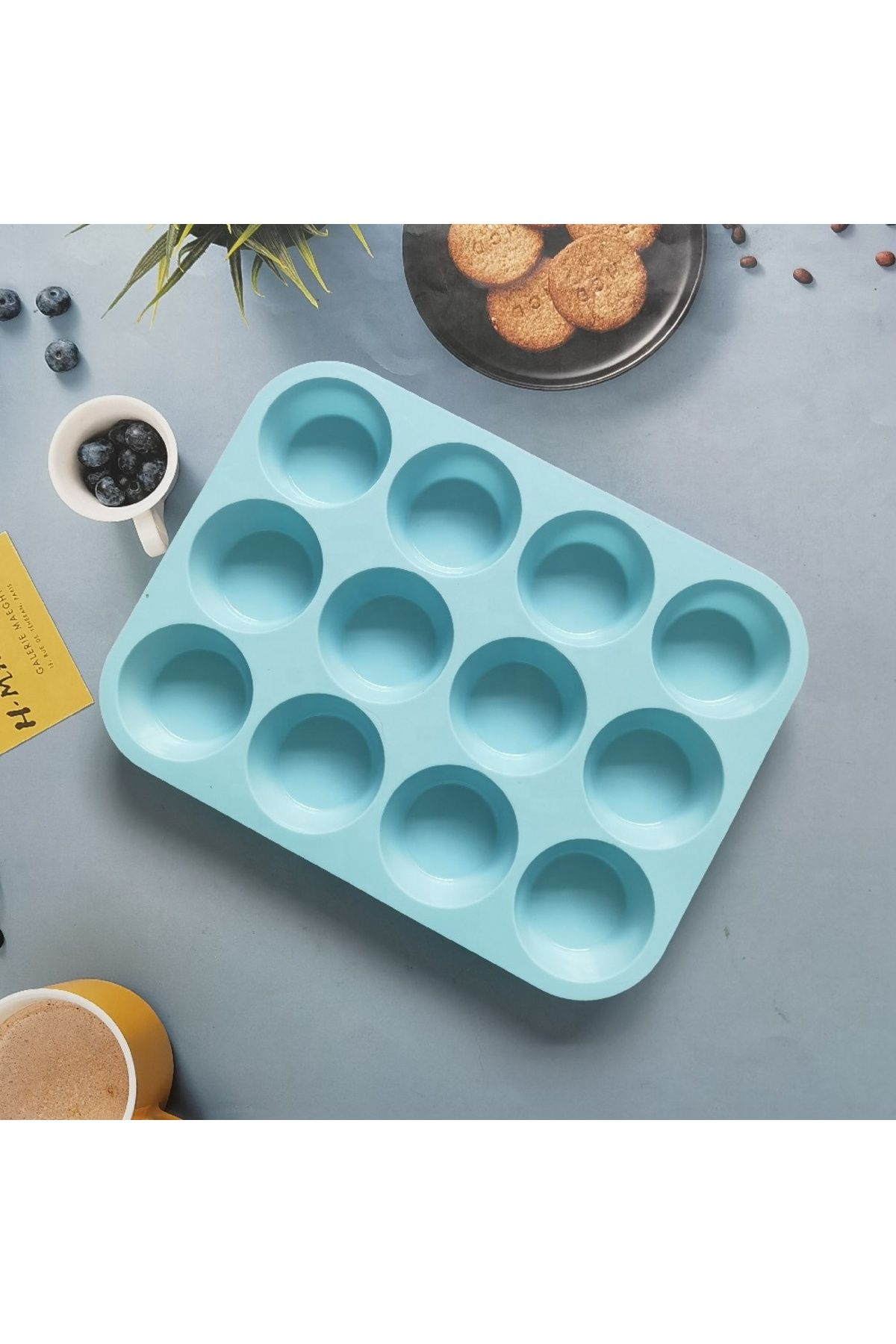 btmhome Silikon Muffin Kalıbı 12'li Kek Kalıbı
