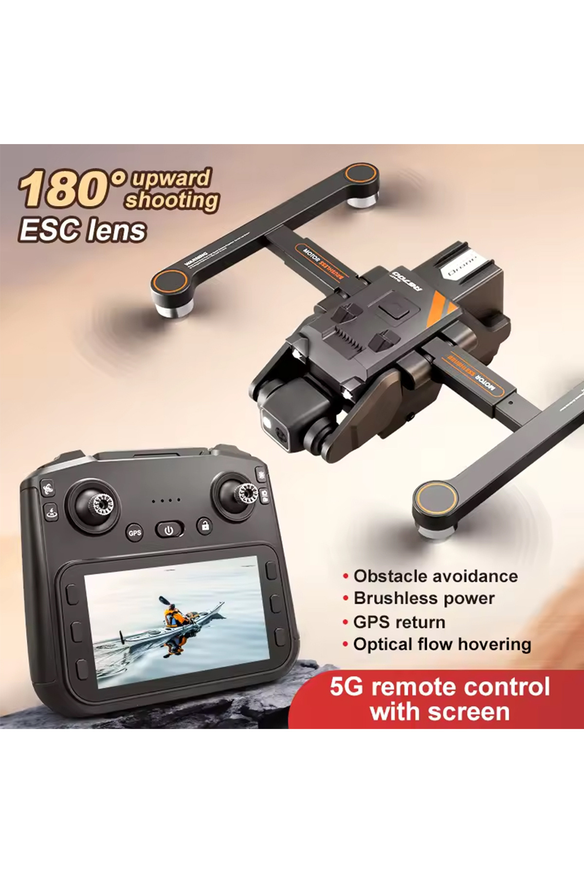 GSF-Rg700 Pro Gps 8k 1b Drone 8k Professional Hd Dual Camera With Screen 5g Wifi 360 Obstacle Avoidance 3