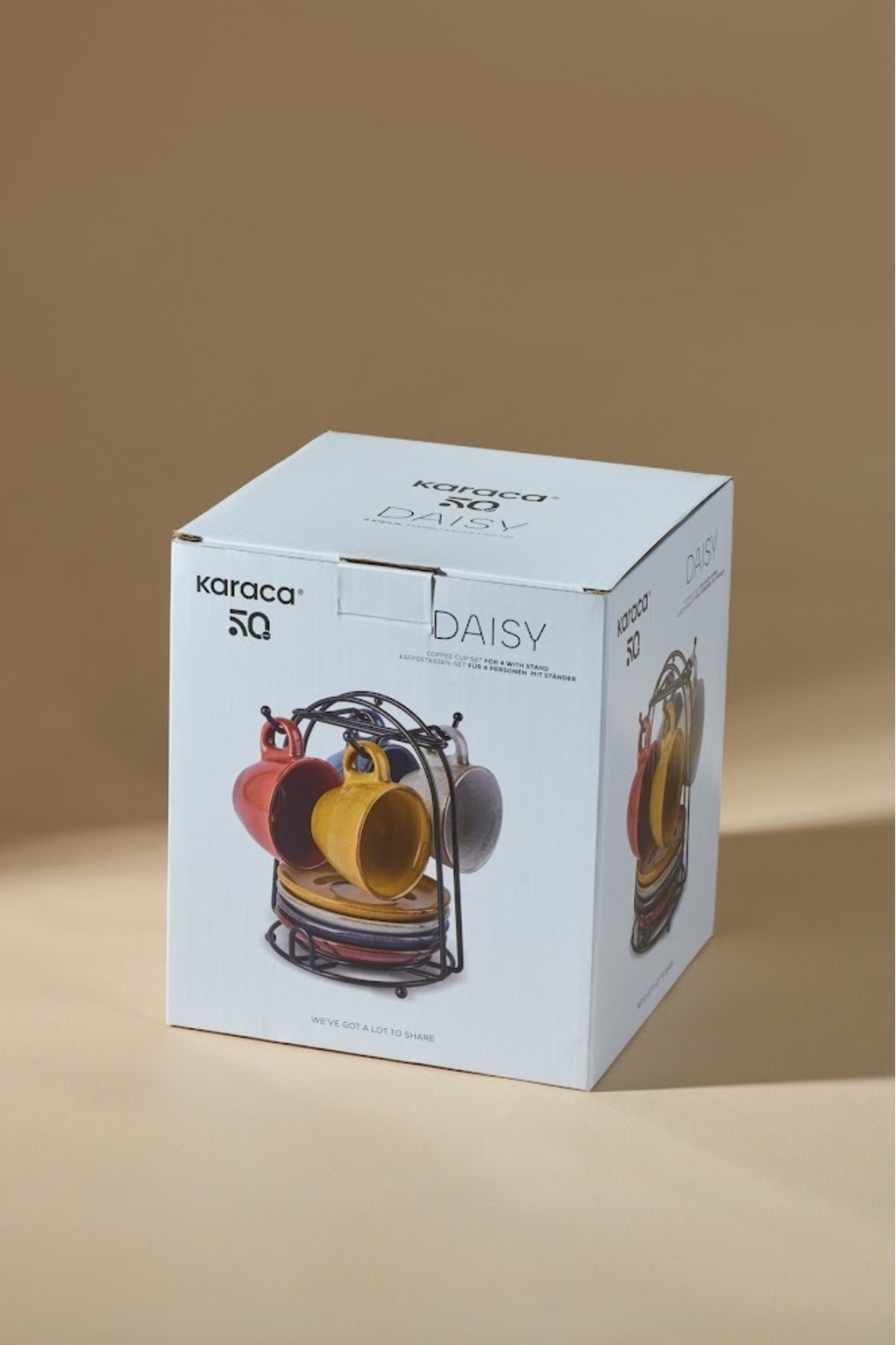 Karaca-Daisy Stand 9 Piece Coffee Cup for 4 People 90 ml 5