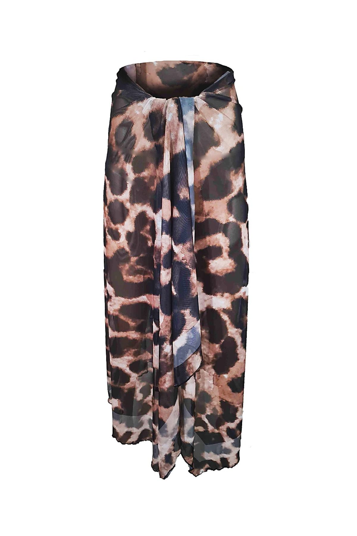 Bolder-Curve Mesh Transparent Leopard Pareo 2