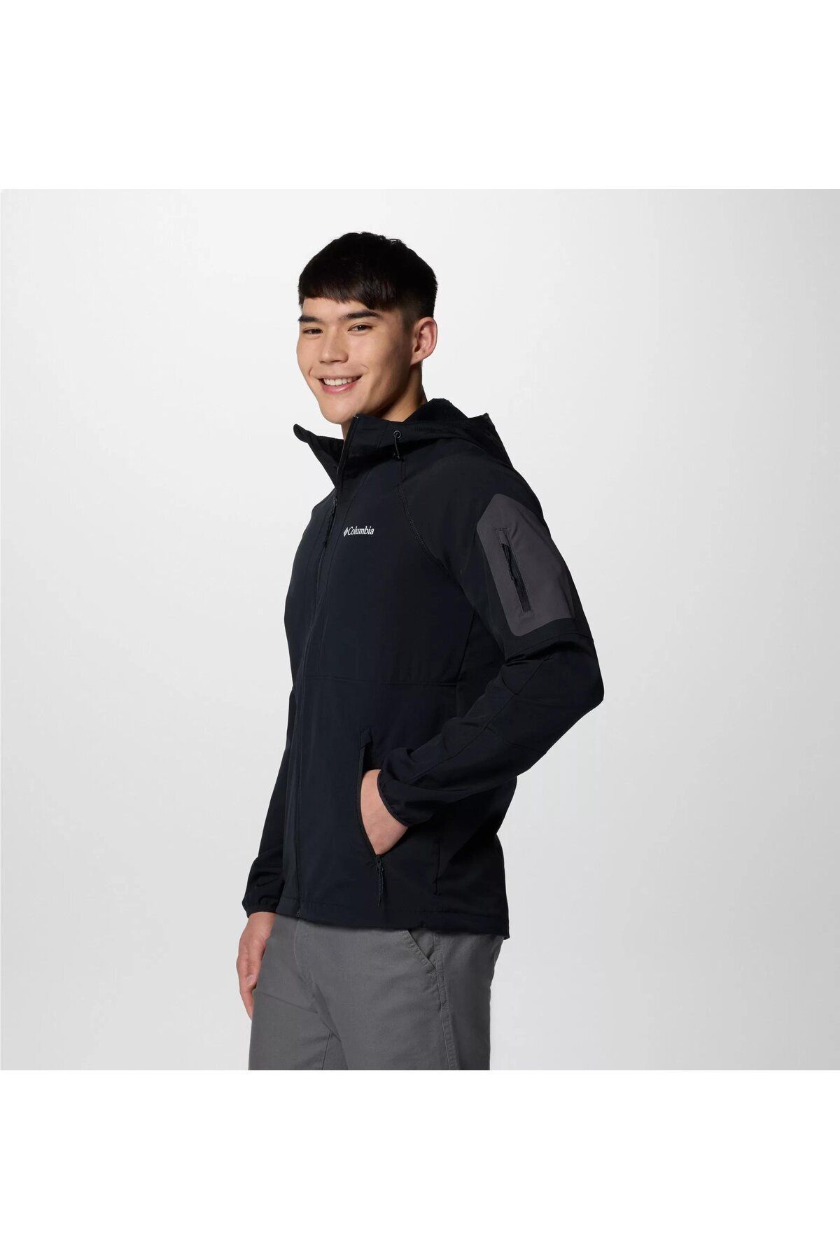 Columbia-معطف رجالي طويل القامة بغطاء للرأس من Softshell Wo9423 3