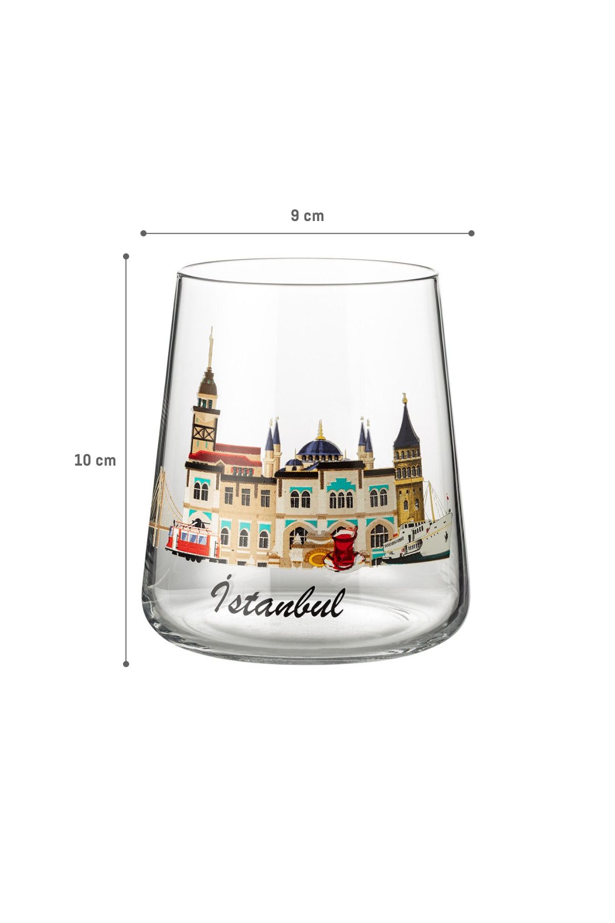 Madame Coco-Istanbul City Set of 2 Water Glasses - Transparent 7