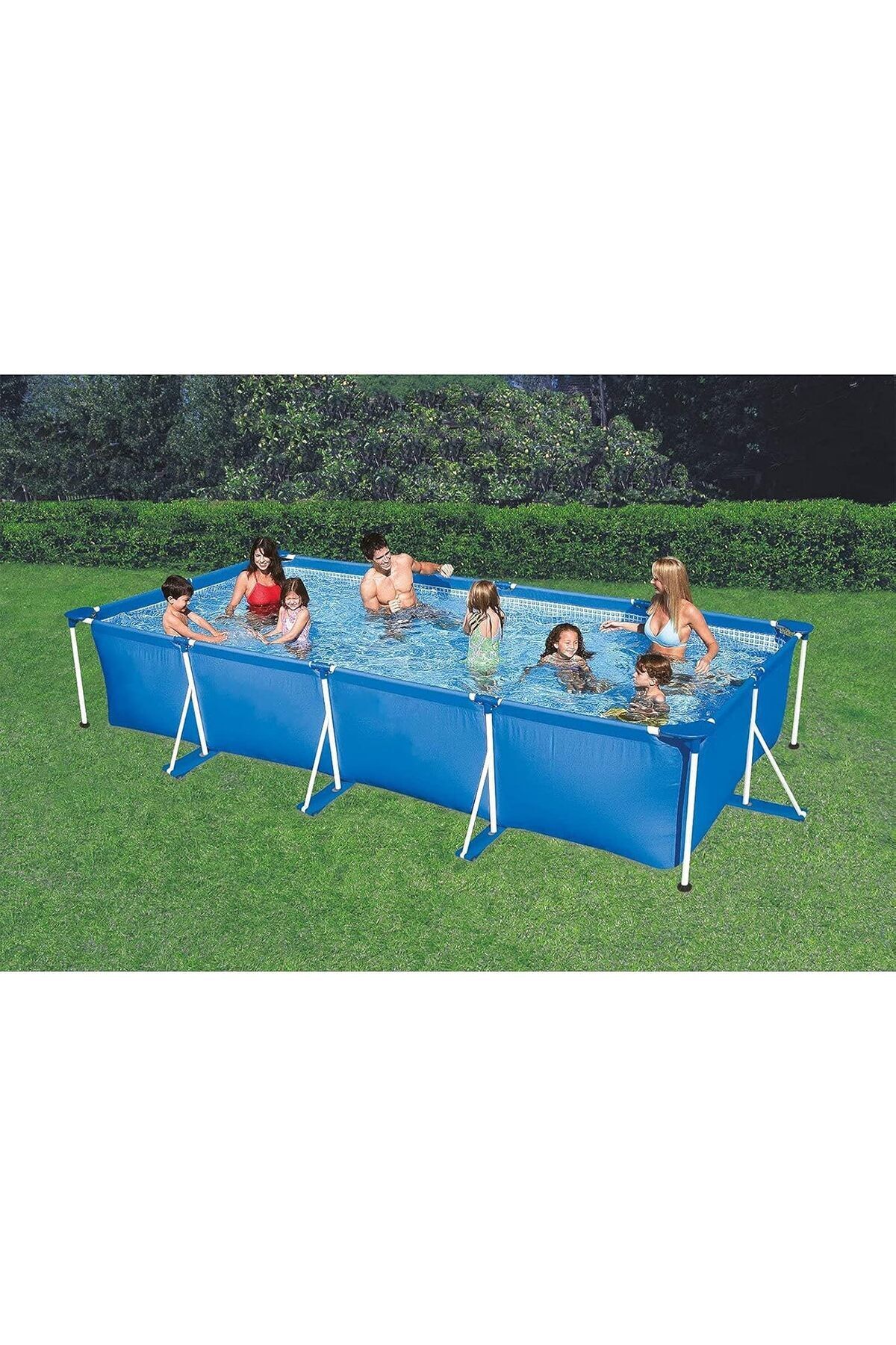 Intex-Rectangular Frame Pool – 4.50m x 2.20m x 0.84m | Above Ground Swimming Pool 1