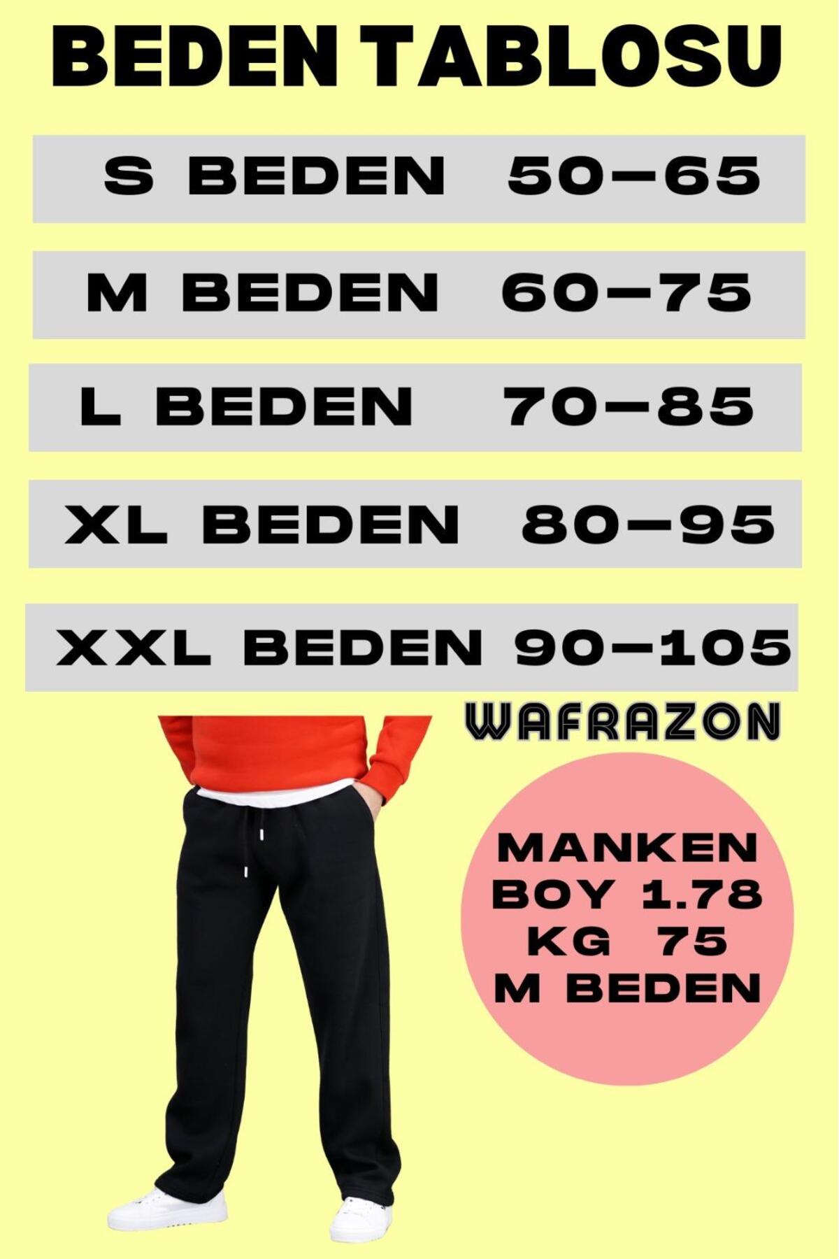 WAFRA Erkek Üç İplik Şardonlu Baggy Eşofman Altı görsel 7