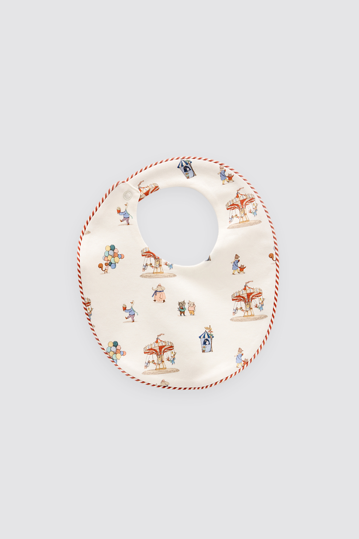 Atelier Babbi %100 Pamuk Yenidoğan Önlük & Şapka Seti - Funfair fotoğrafı 3 (önizleme)