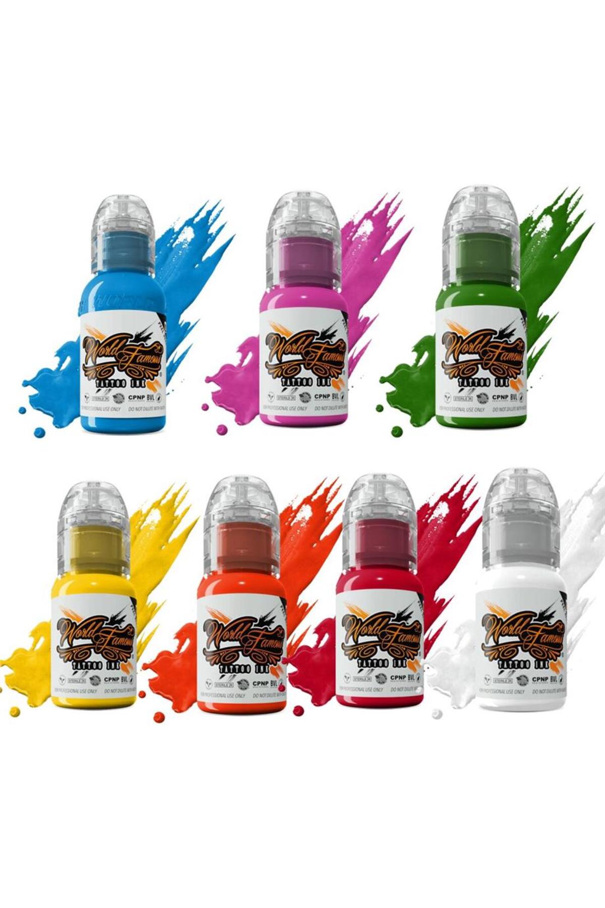 Worldm Famous Color world famous Simple Color 7'li Dövme Boyası Seti - World Famous Ink ...