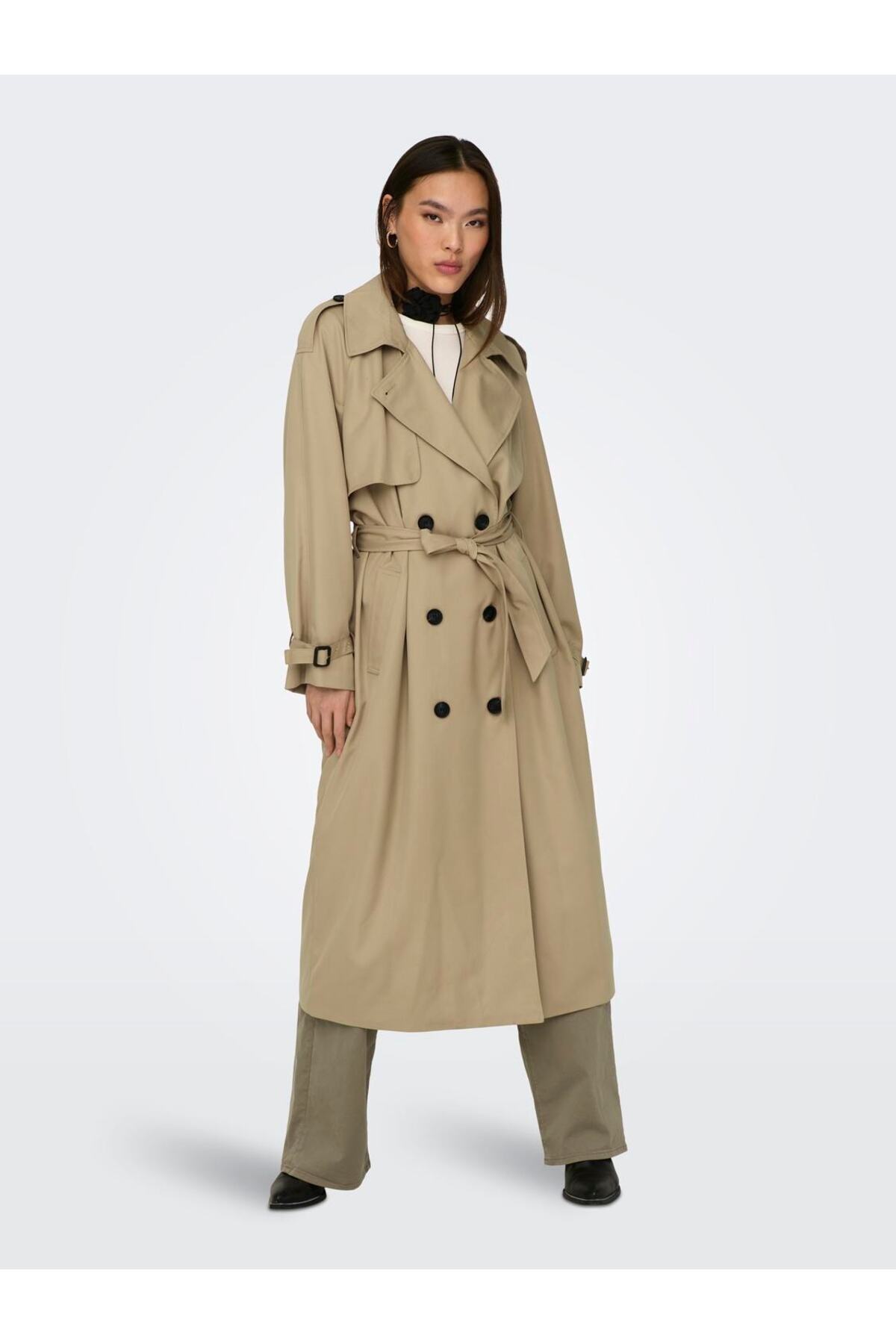 ONLY-Onlchloe Double B. Otw Women's Waist Trench Coat 5