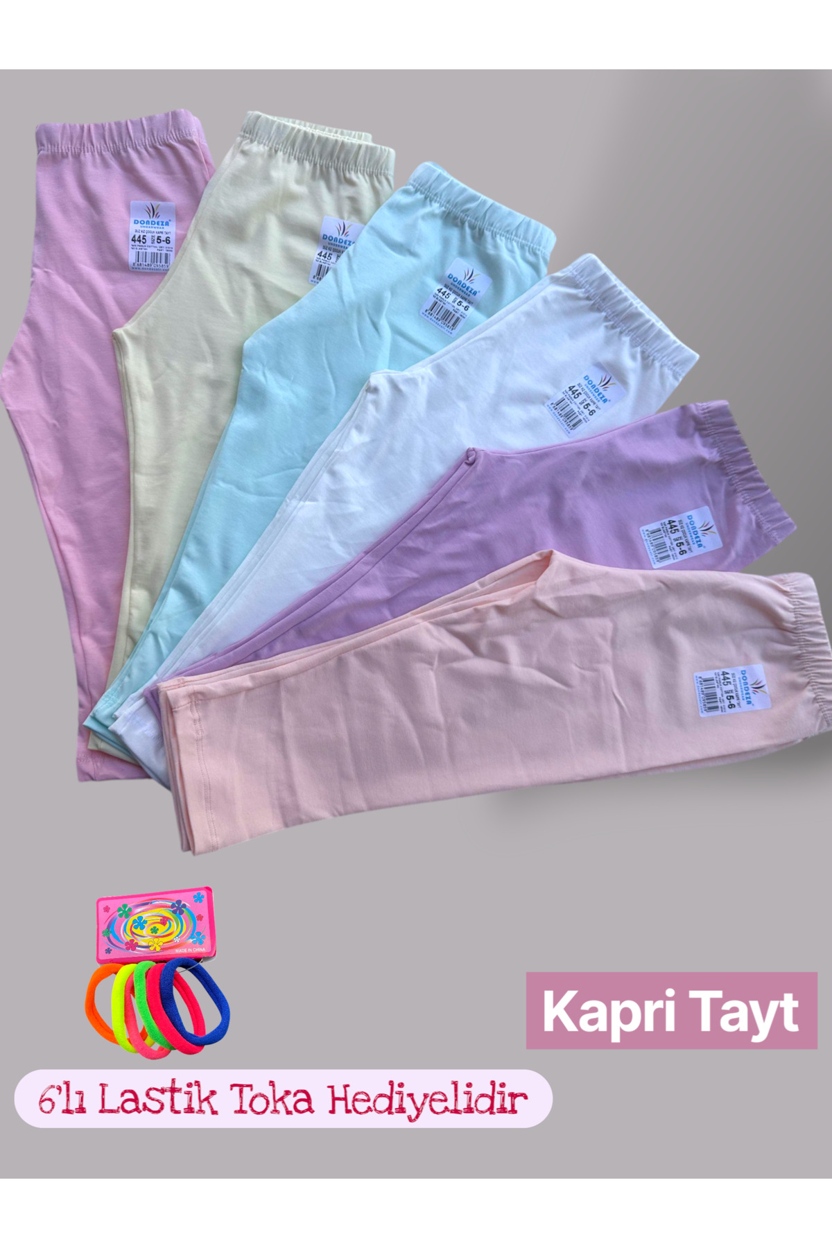 Kossiga Girls' Cotton Capri Leggings Below the Knee 3 Pcs Dondeza-Tutku Sales Shop