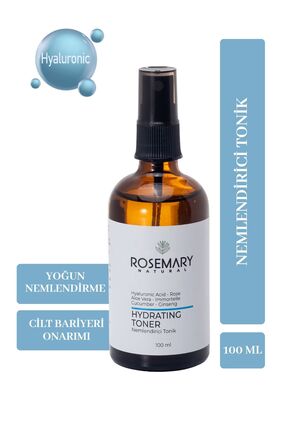 Rosemary Natural Nemlendirici Tonik 100 ml Tüm Ciltler Gül Suyu Ölmez Çiçek S...