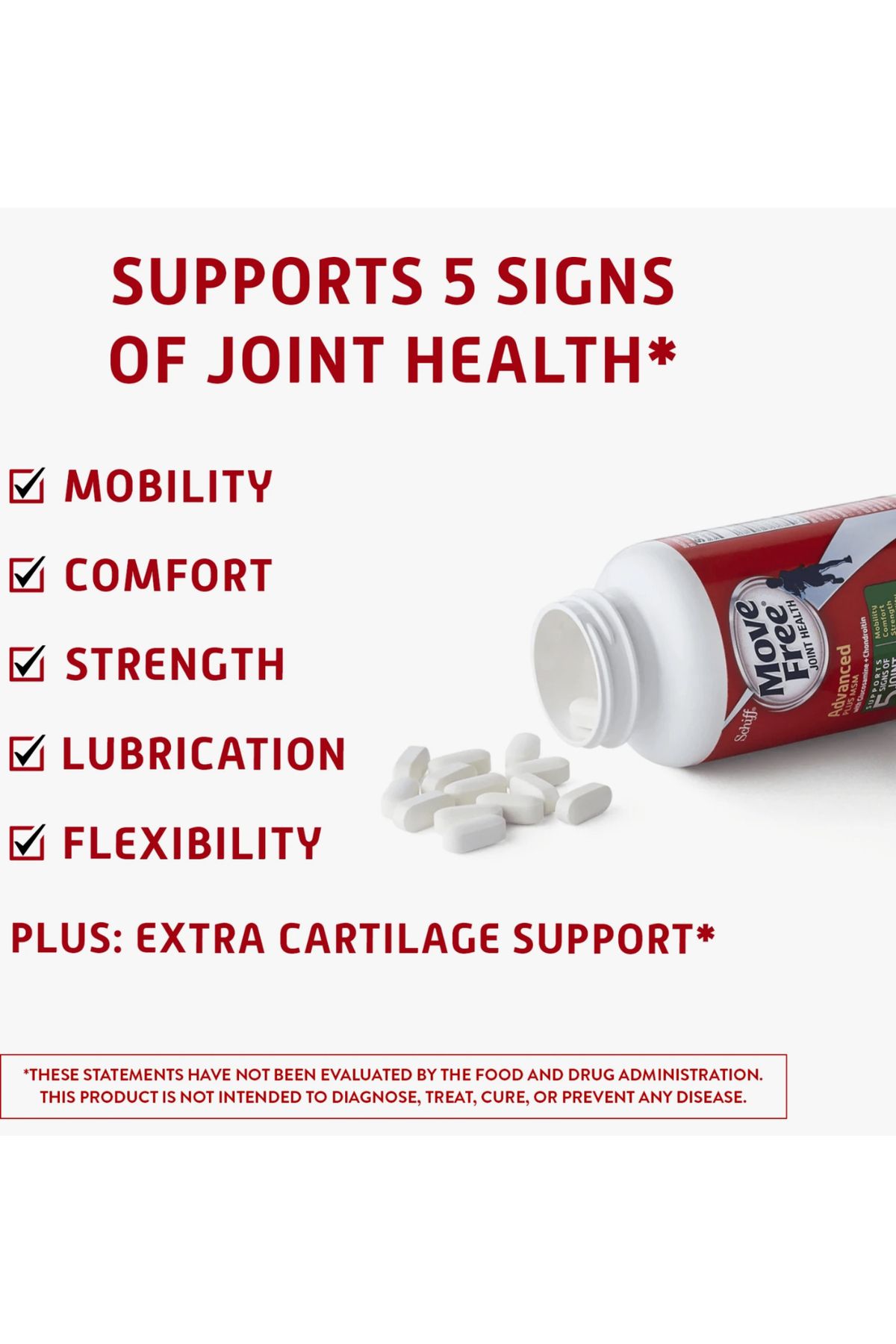 move free-Advanced Msm Tablets,Health Supplement with Glucosamine and Chondroitin 120 Tablets 4