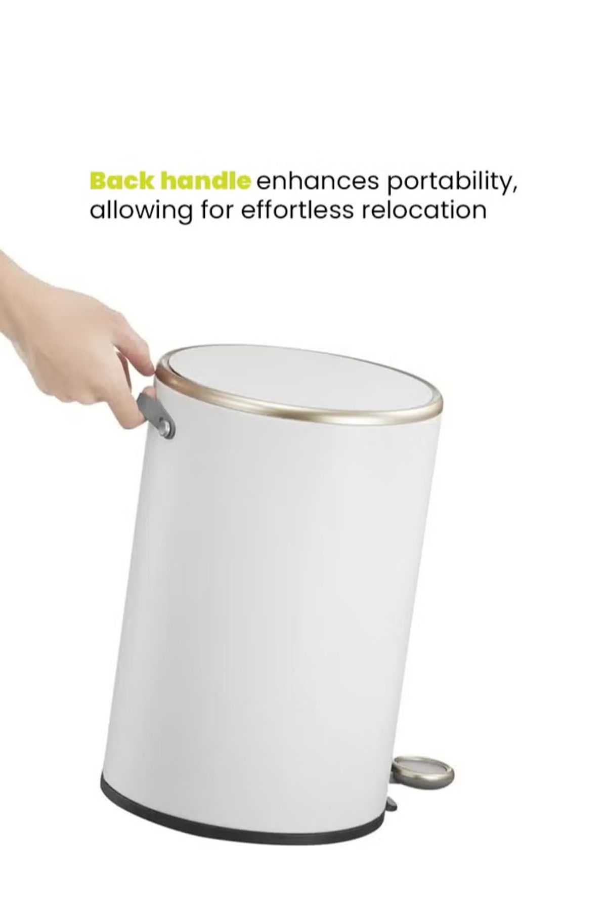 EKO-Cosmo Series | Brushed Matte Finish | Soft-closing | Fingerprint-resistant | Round Deluxe Pedal Bin 7