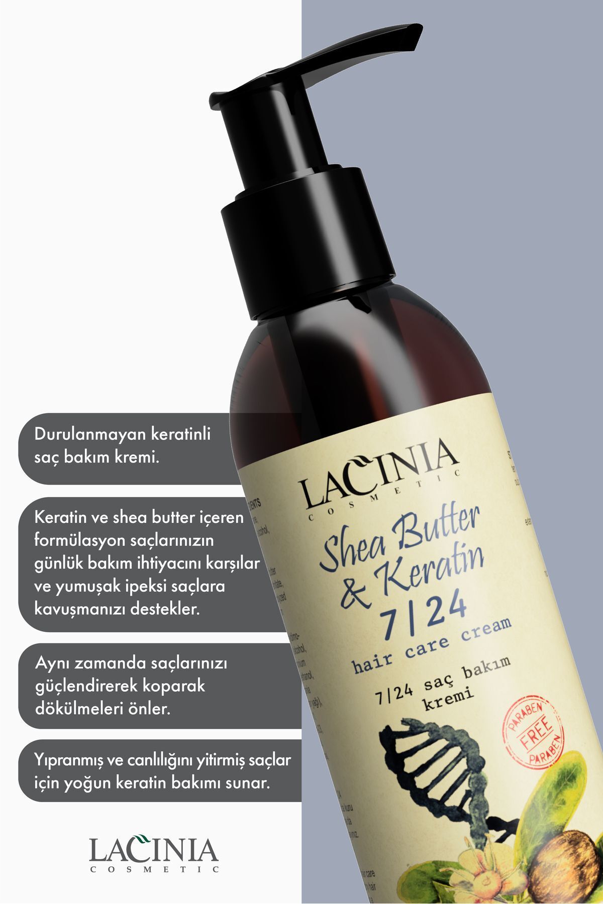 Shea Butter & Keratin Saç Kremi 7/24 — NRM010 — تصویر 2 از 4