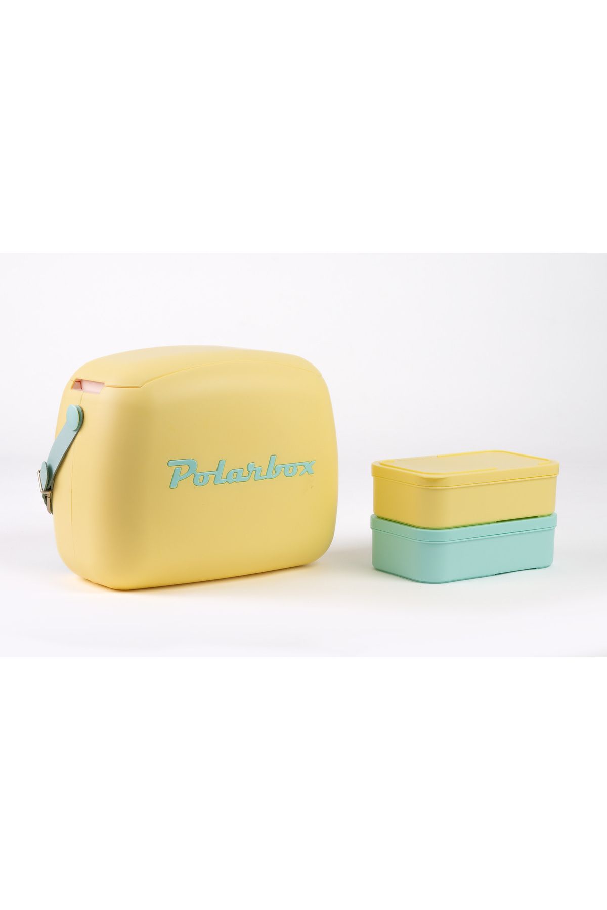 Polarbox-Polarbox® Summer Retro Cooler Bag Yellow - Cyan 6L 1