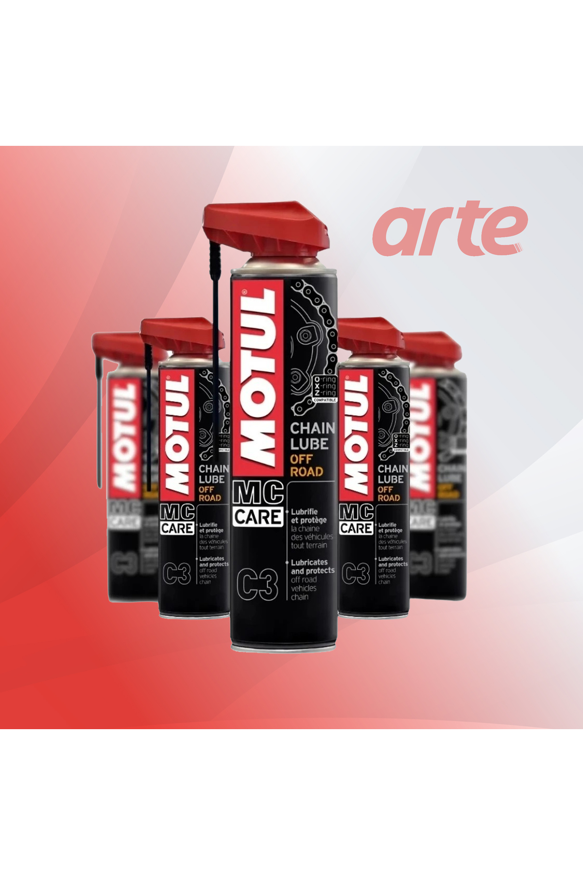 Motul C3 Off-road Zincir Yağı 400 ml C1 Zincir Temizleyici 400 ml