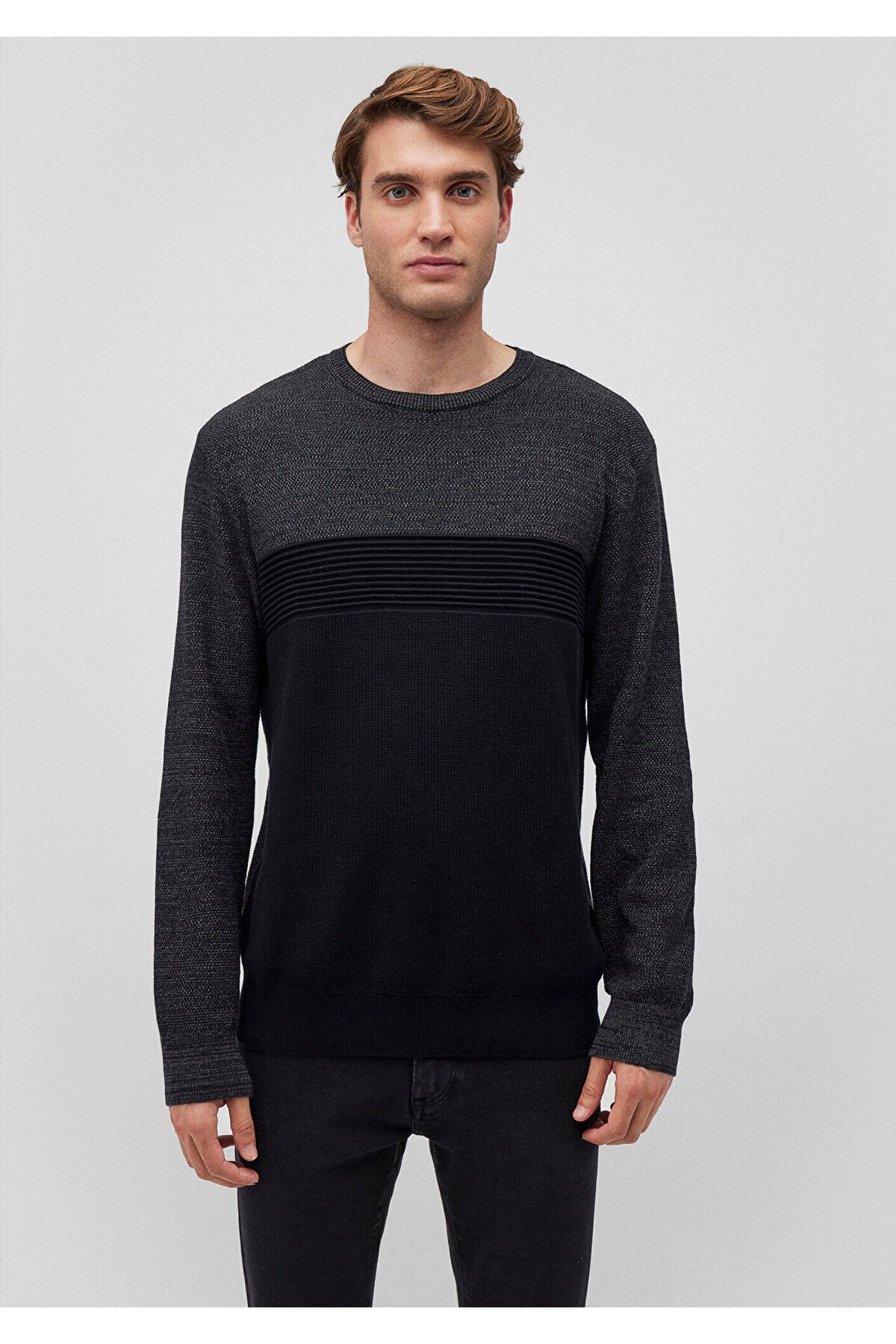 Mavi-Color Block Crew Neck Sweater Fitted 070377-900 3