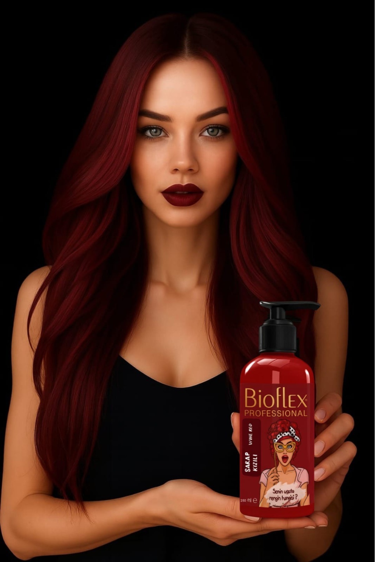 Bioflex Natural Hair Color Amonyaksız Şarap Kızılı Renkli Saç Boyası 250ml