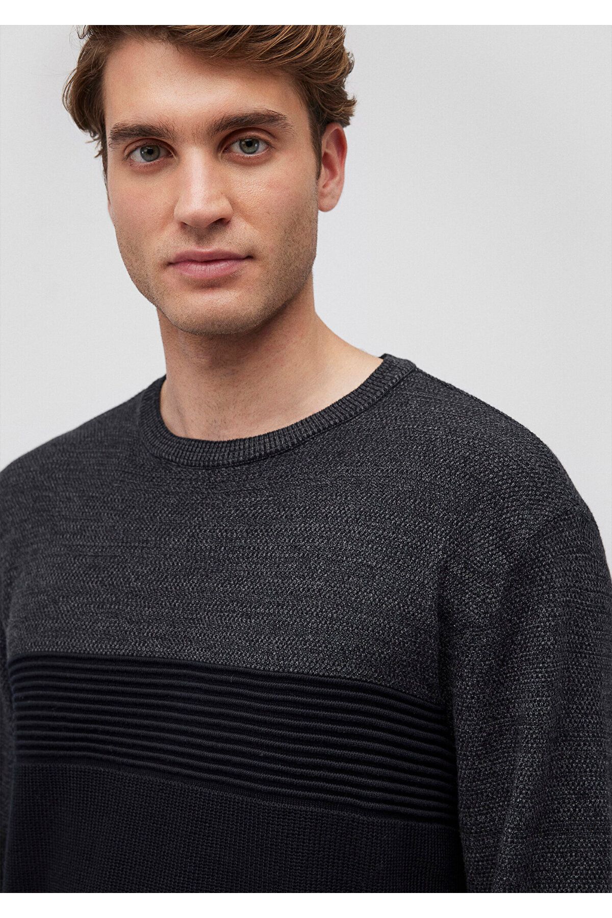 Mavi-Color Block Crew Neck Sweater Fitted 070377-900 5
