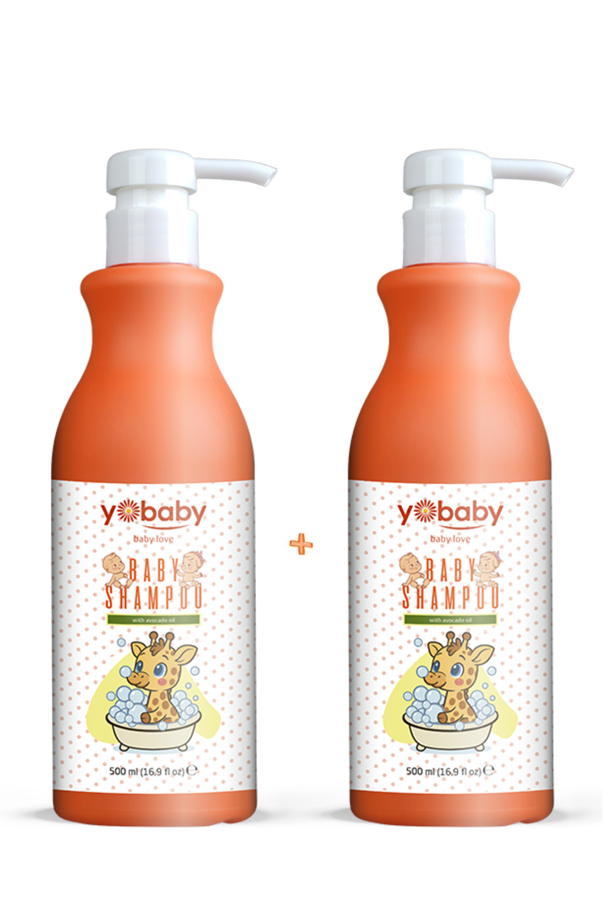 yobaby Saç Ve Vücut Şampuanı| Hassas Bebek Cildi, Bebek Çocuk Şampuanı|2'li Paket