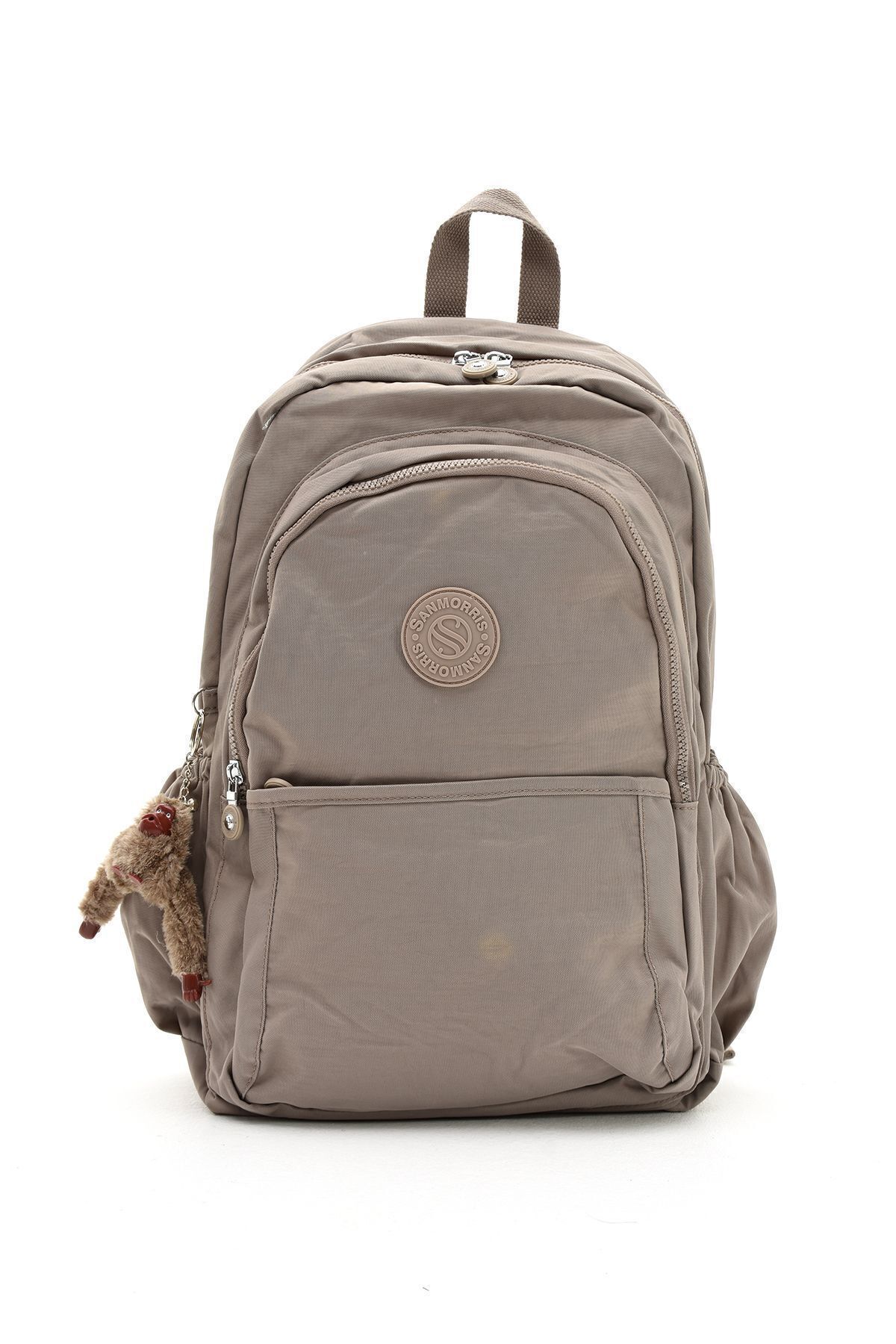 Sanmorris-Rucsac de școală și rucsac de culoare nurcă, unisex, de dimensiuni mari, rezistente la șifonare - cu mai multe compartimente 1