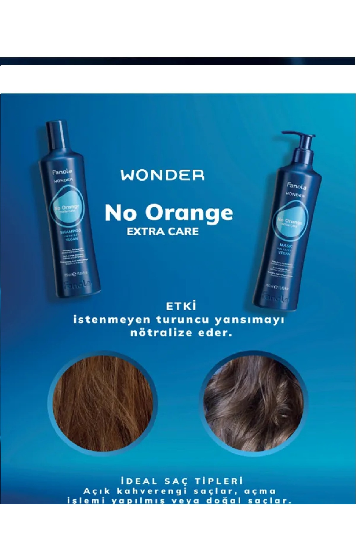Wonder No Orange Mavi Saç Maskesi 350ml — NO-ORANGE MASK 350 ML — تصویر 4 از 5