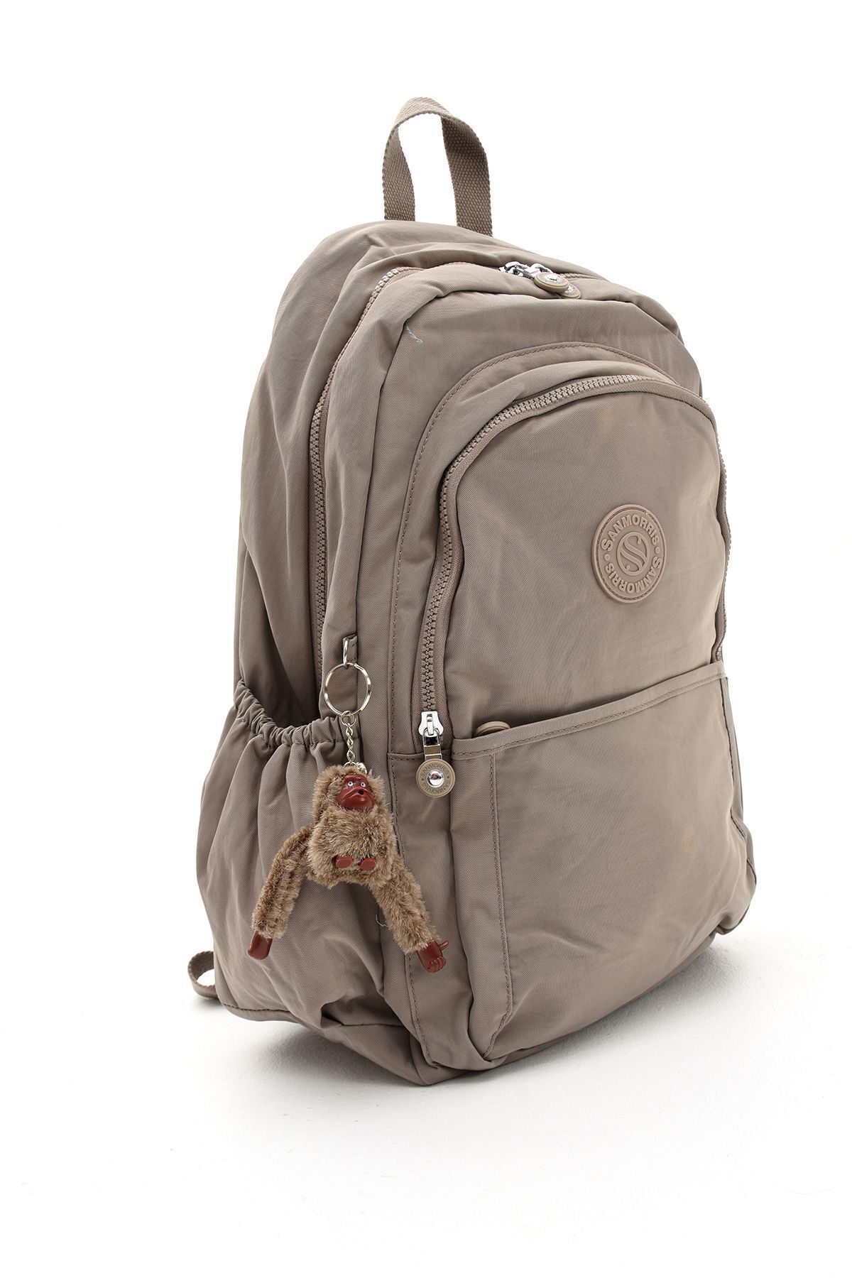 Sanmorris-Rucsac de școală și rucsac de culoare nurcă, unisex, de dimensiuni mari, rezistente la șifonare - cu mai multe compartimente 2