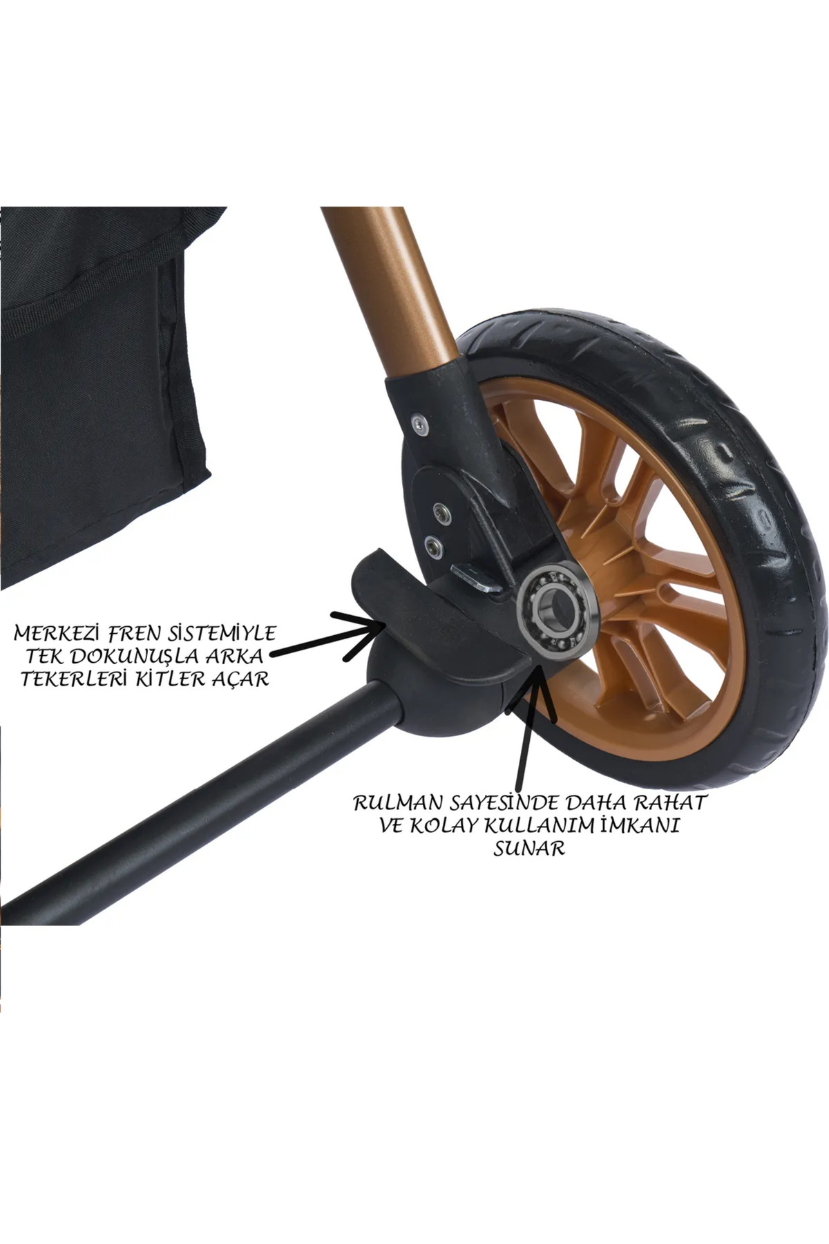 4 Baby Esse Model Gold Antrasit Travel Bebek Arabası Puset fotoğrafı 5 (önizleme)