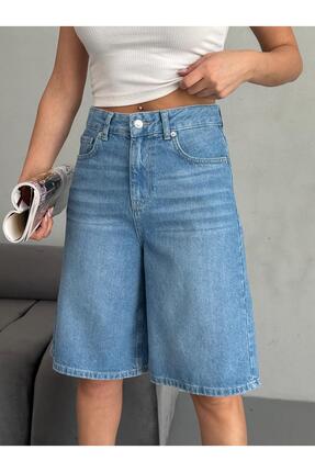 XBELLA DENİM Kadın Uzun Kot Sort Midi Boy