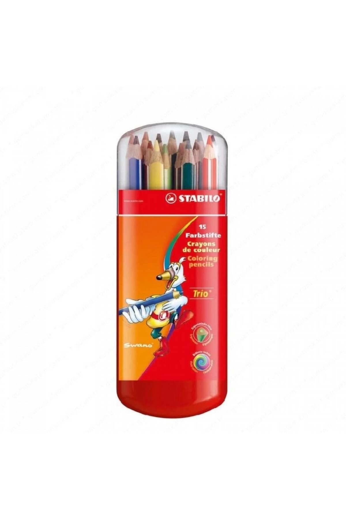 Stabilo-Trio Zebrui 15 Pack Triangle Thick Dry Crayons 1