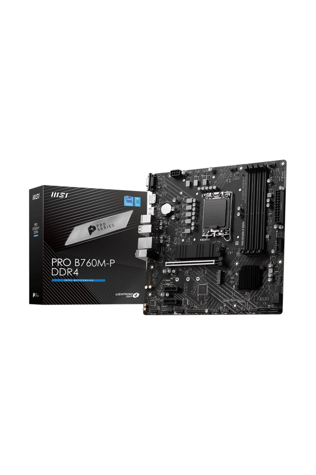 MSI-Pro B760M-B Ddr4 Intel B760 Socket 1700 Ddr4 4800Mhz Matx Gaming (Player) Motherboard 1